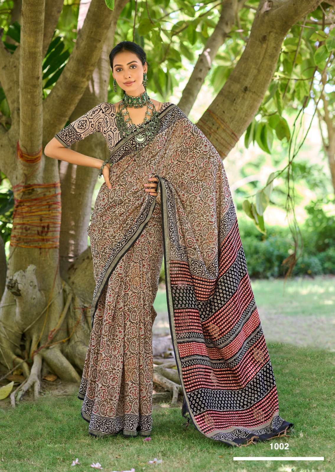 SR PRESENTS KASAK FANCY HANDBLOK PRINTED SAREES CATALOG WHOLESALER AND EXPORTER 