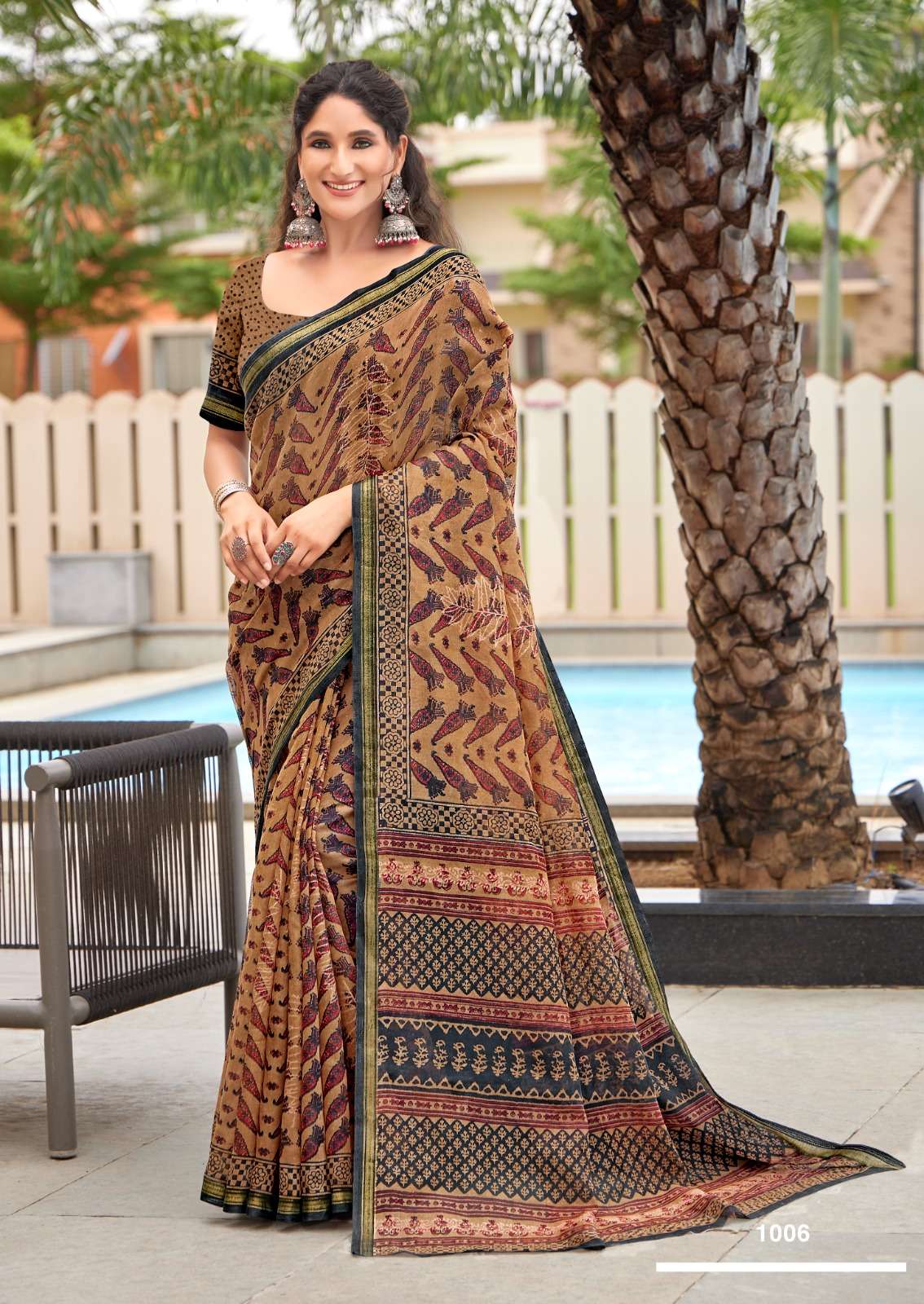 SR PRESENTS KASAK FANCY HANDBLOK PRINTED SAREES CATALOG WHOLESALER AND EXPORTER 