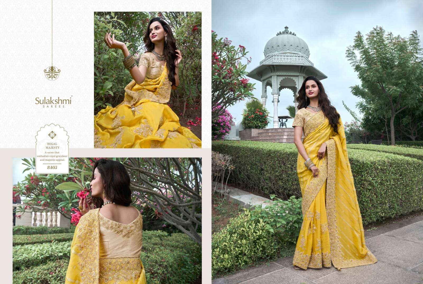 SULAKSHMI PRESENTS THE WEDDING SAGA FANCY DESIGNER OCCASION WEAR EXCLUSIVE SAREES CATALOG WHOLESALER AND EXPORTER IN SURAT 