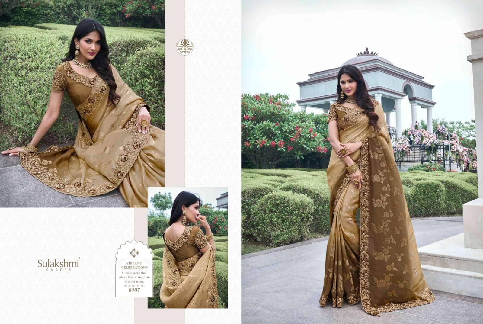 SULAKSHMI PRESENTS THE WEDDING SAGA FANCY DESIGNER OCCASION WEAR EXCLUSIVE SAREES CATALOG WHOLESALER AND EXPORTER IN SURAT 