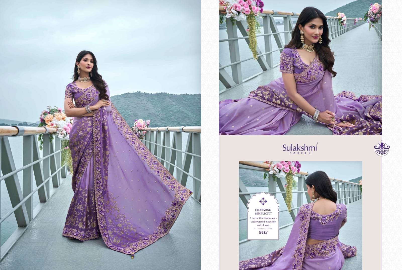 SULAKSHMI PRESENTS THE WEDDING SAGA FANCY DESIGNER OCCASION WEAR EXCLUSIVE SAREES CATALOG WHOLESALER AND EXPORTER IN SURAT 