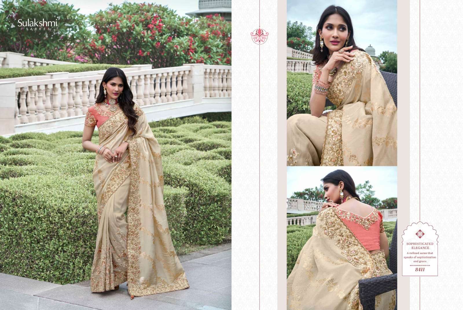 SULAKSHMI PRESENTS THE WEDDING SAGA FANCY DESIGNER OCCASION WEAR EXCLUSIVE SAREES CATALOG WHOLESALER AND EXPORTER IN SURAT 