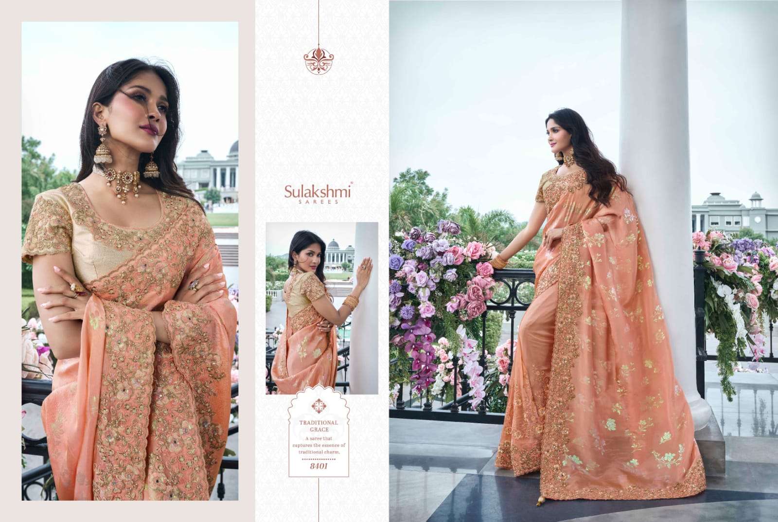 SULAKSHMI PRESENTS THE WEDDING SAGA FANCY DESIGNER OCCASION WEAR EXCLUSIVE SAREES CATALOG WHOLESALER AND EXPORTER IN SURAT 