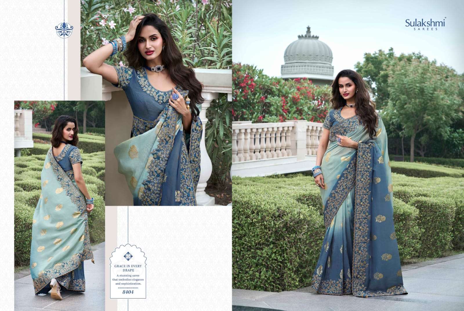 SULAKSHMI PRESENTS THE WEDDING SAGA FANCY DESIGNER OCCASION WEAR EXCLUSIVE SAREES CATALOG WHOLESALER AND EXPORTER IN SURAT 