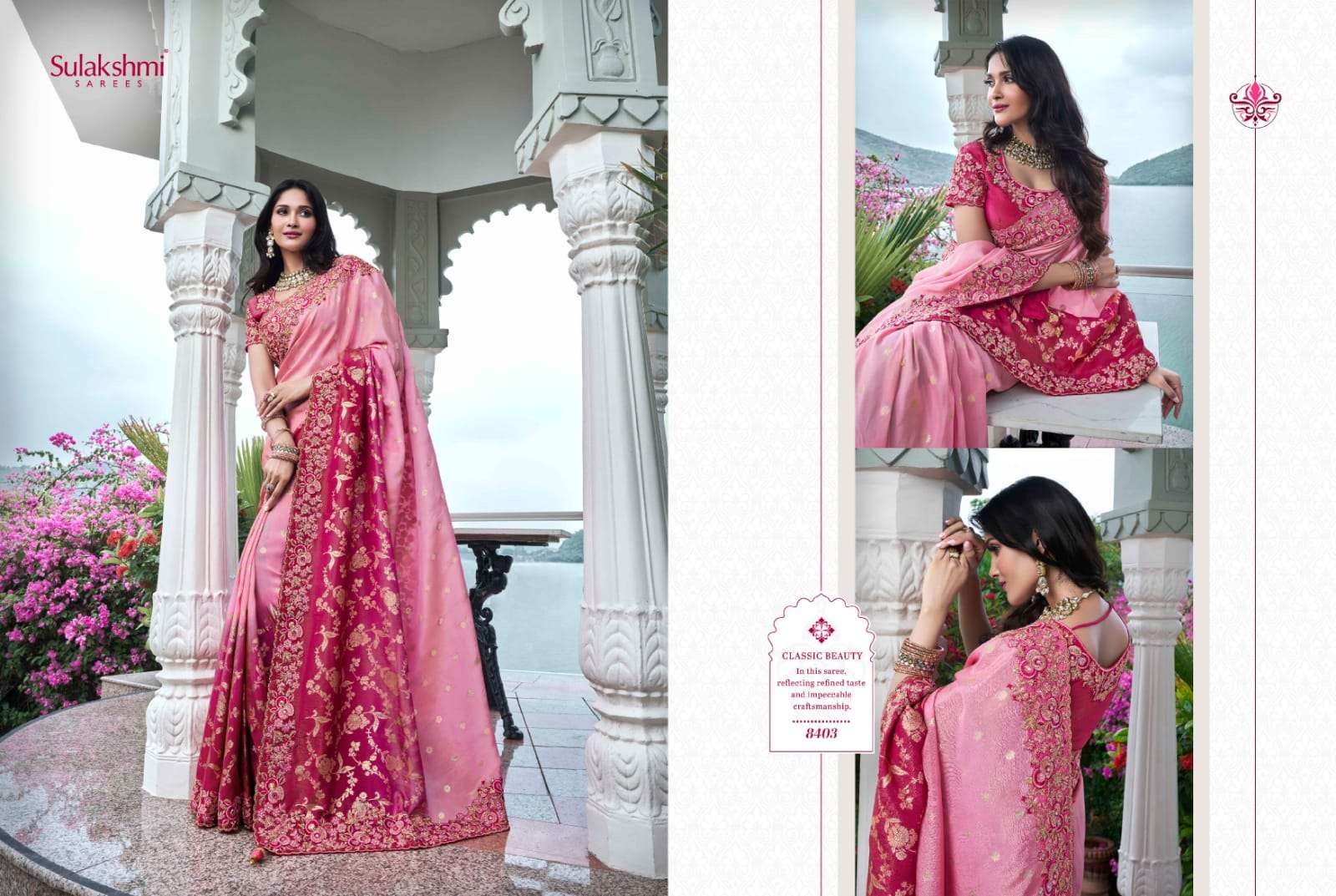 SULAKSHMI PRESENTS THE WEDDING SAGA FANCY DESIGNER OCCASION WEAR EXCLUSIVE SAREES CATALOG WHOLESALER AND EXPORTER IN SURAT 