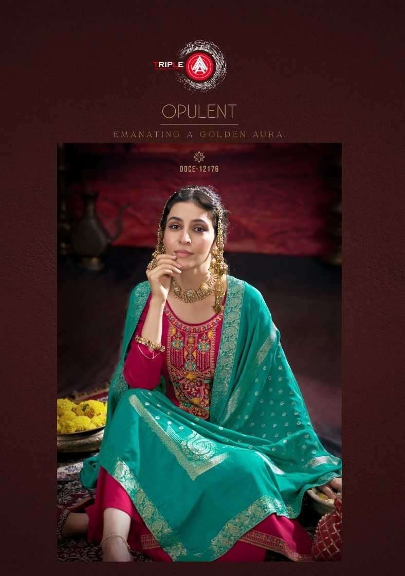 TRIPLE AAA GEORGE ZAM SILK FASHIONABLE DESIGN UNSTITCH SALWAR SUIT CATALOG WHOLESALER AND EXPORTER IN SURAT