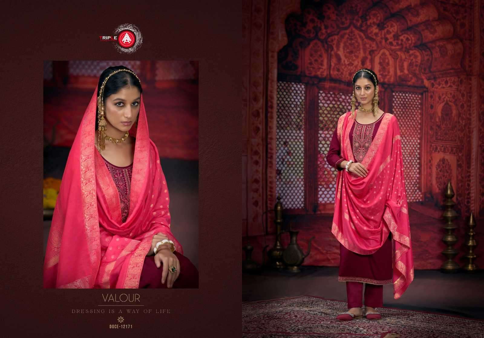 TRIPLE AAA GEORGE ZAM SILK FASHIONABLE DESIGN UNSTITCH SALWAR SUIT CATALOG WHOLESALER AND EXPORTER IN SURAT