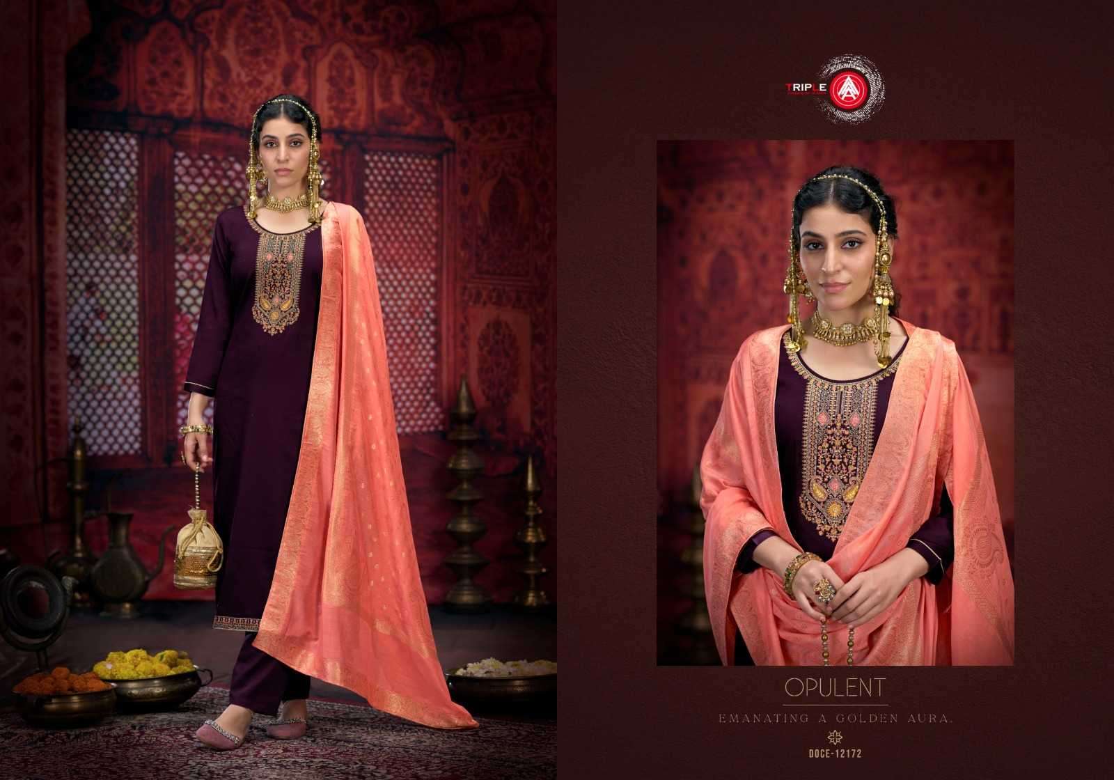 TRIPLE AAA GEORGE ZAM SILK FASHIONABLE DESIGN UNSTITCH SALWAR SUIT CATALOG WHOLESALER AND EXPORTER IN SURAT