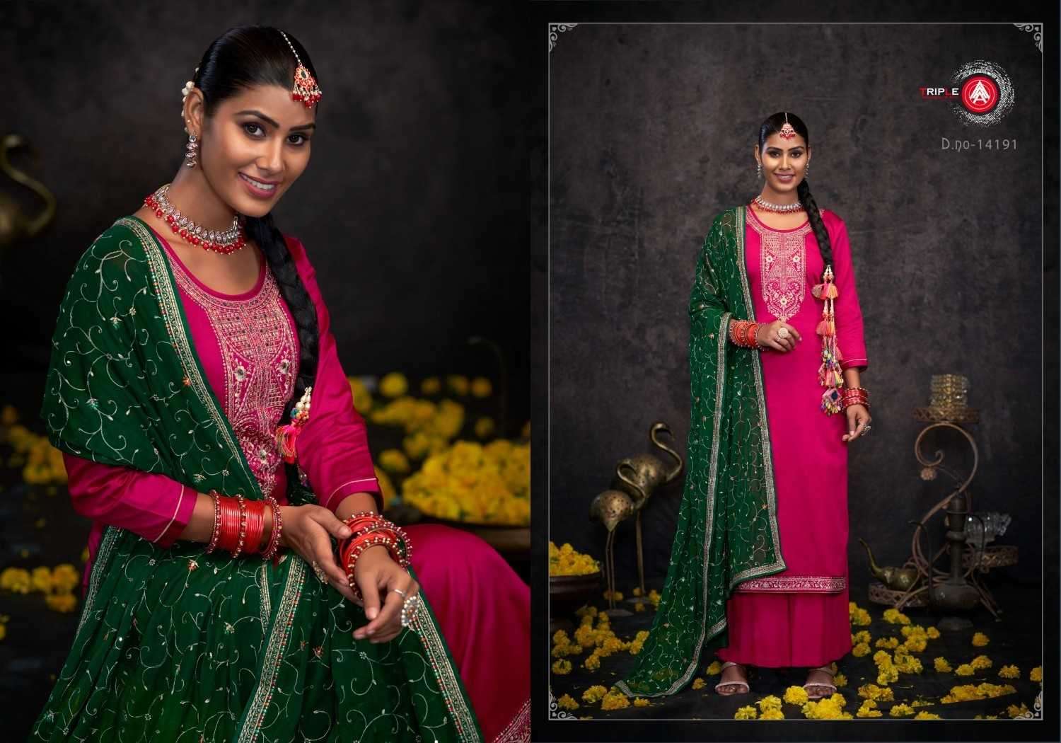 TRIPLE AAA PRESENTS KEERAT VOL-8 JAM SILK COTTON READYMADE FASHIONABLE SALWAR SUIT CATALOG WHOLESALER AND EXPORTER 