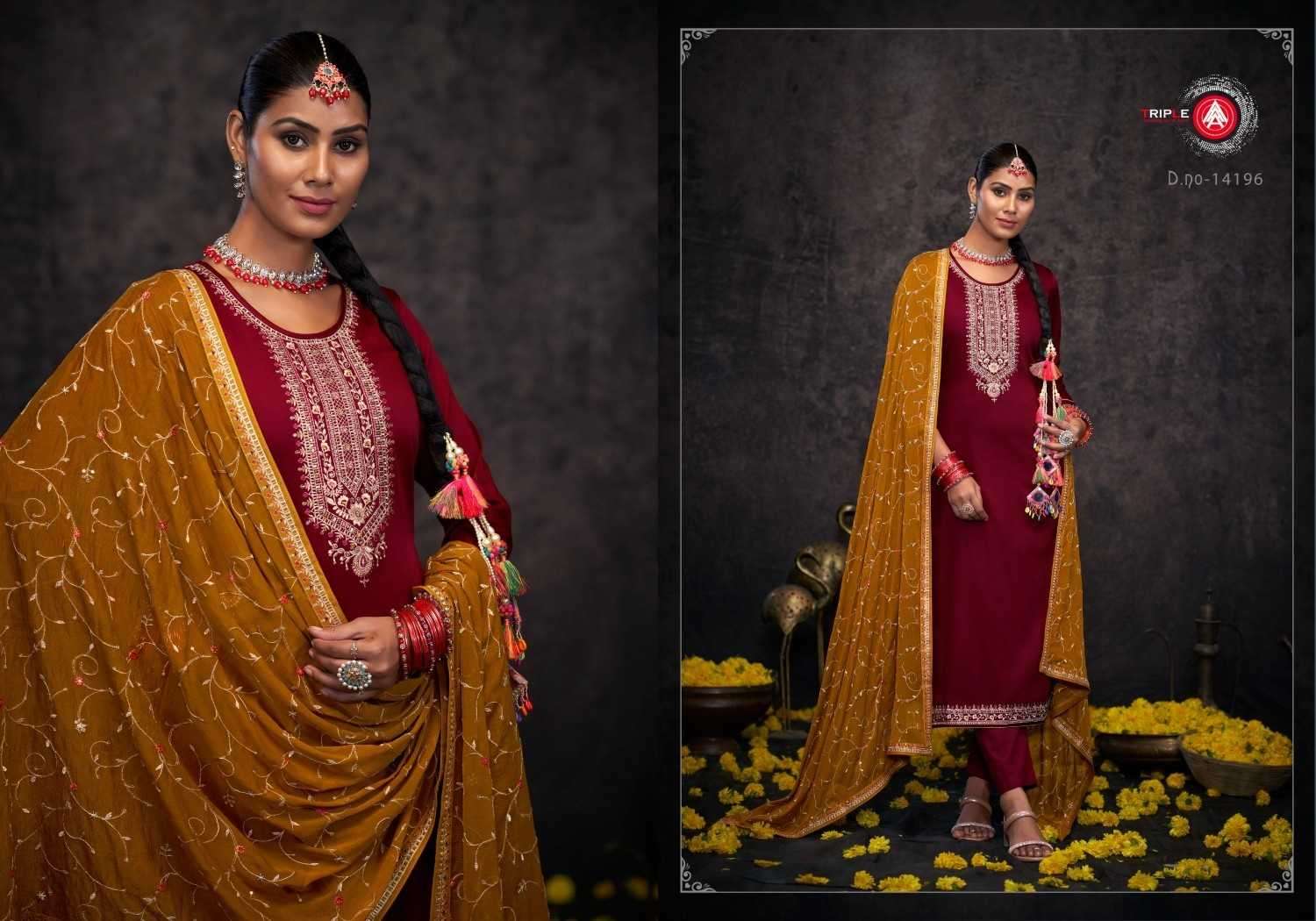 TRIPLE AAA PRESENTS KEERAT VOL-8 JAM SILK COTTON READYMADE FASHIONABLE SALWAR SUIT CATALOG WHOLESALER AND EXPORTER 