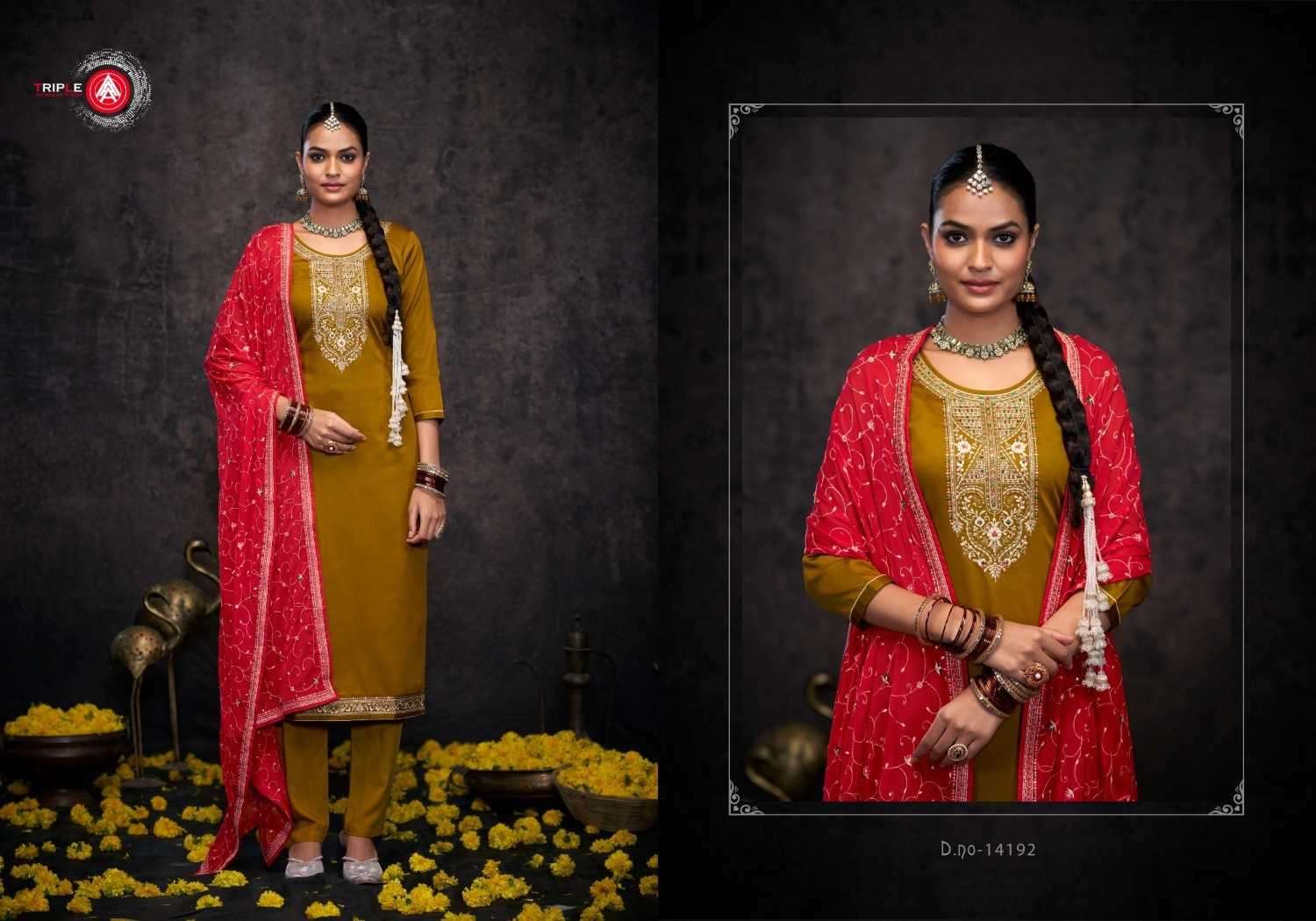 TRIPLE AAA PRESENTS KEERAT VOL-8 JAM SILK COTTON READYMADE FASHIONABLE SALWAR SUIT CATALOG WHOLESALER AND EXPORTER 