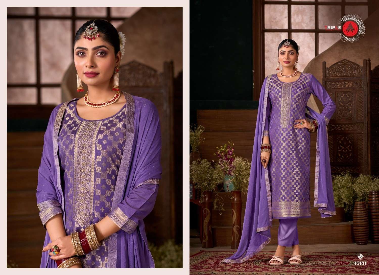 TRIPLE AAA PRESENTS LOYAL VOL-5 COLOUR ADDITION VISCOSE MUSLIN DRESS MATERIAL CATALOG WHOLESALER AND EXPORTER 