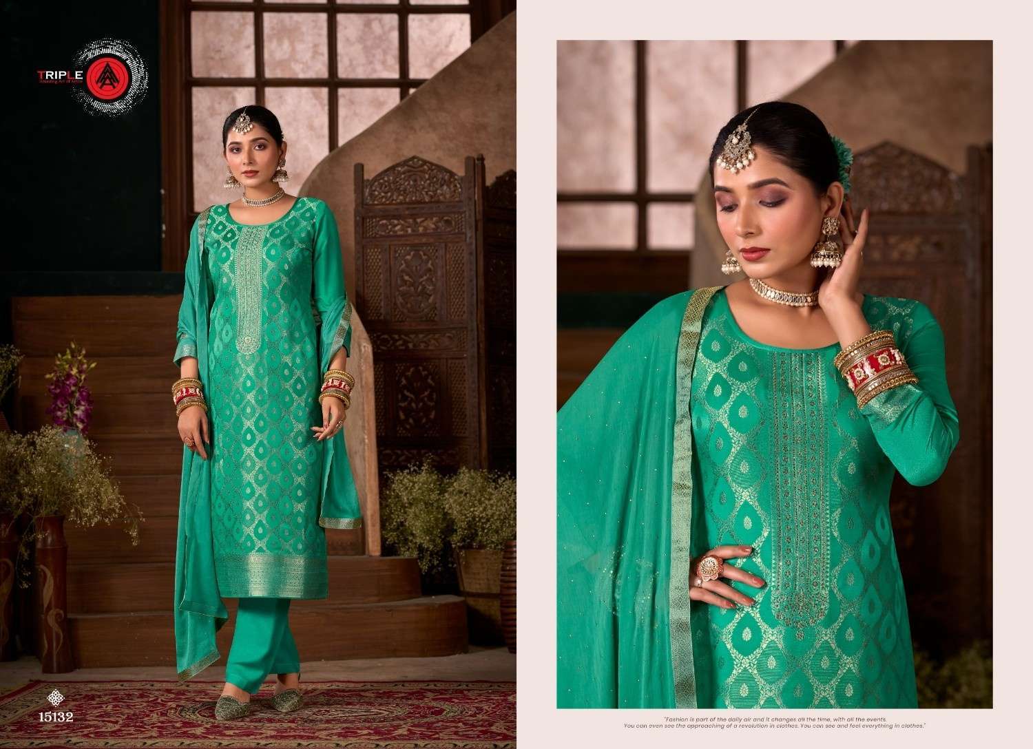 TRIPLE AAA PRESENTS LOYAL VOL-5 COLOUR ADDITION VISCOSE MUSLIN DRESS MATERIAL CATALOG WHOLESALER AND EXPORTER 
