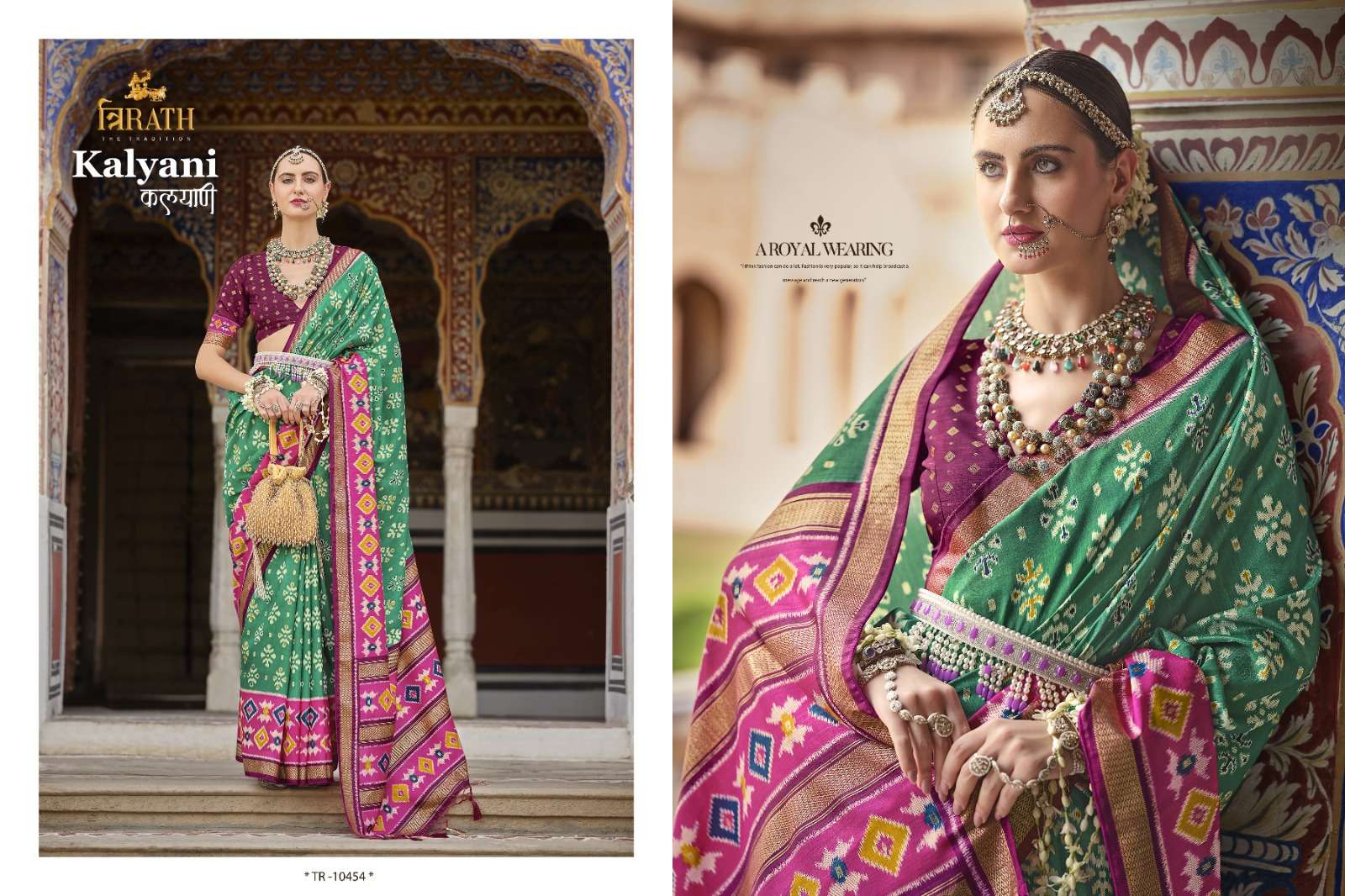 TRIRATH PRESENT KALYANI FANCY PATOLA SAREES CATALOG WHOLESALER AND EXPORTER IN SURAT  