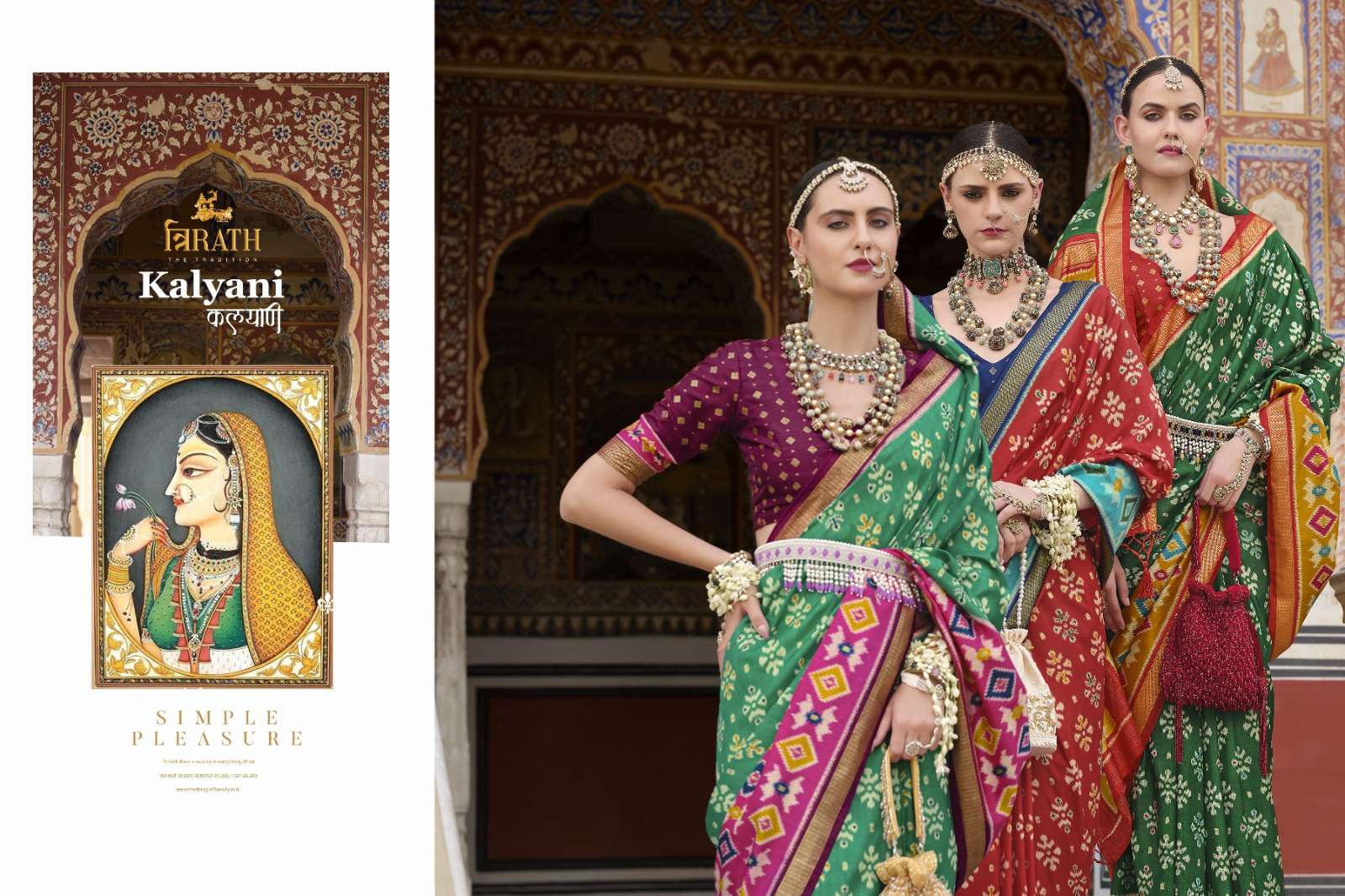 TRIRATH PRESENT KALYANI FANCY PATOLA SAREES CATALOG WHOLESALER AND EXPORTER IN SURAT  