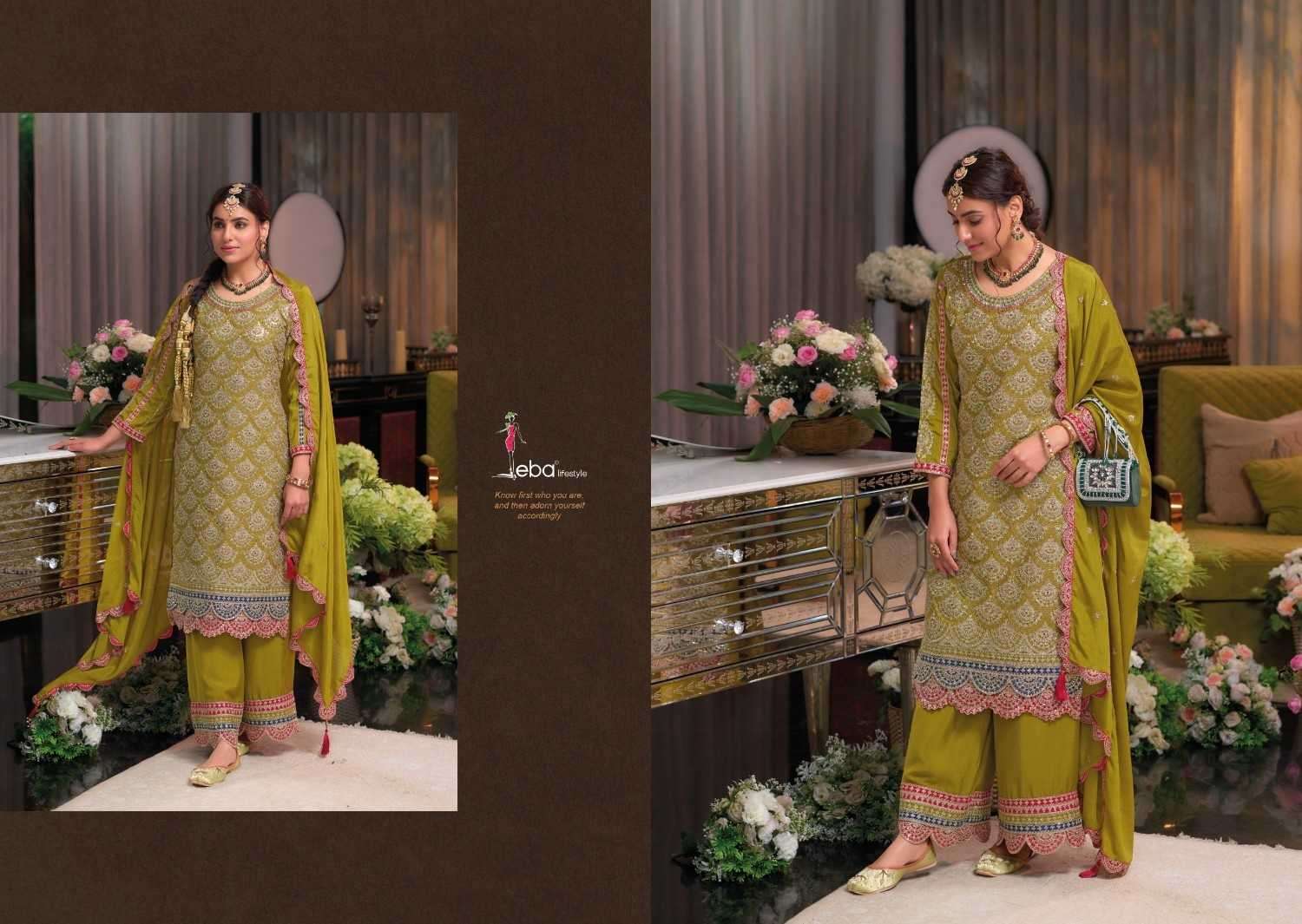 ZAVERI PRESENTS TWISHA VOL-2 EMBROIDERY HEAVY CHINON READYMADE 3PCS DRESS CATALOG WHOLESALER AND EXPORTER 