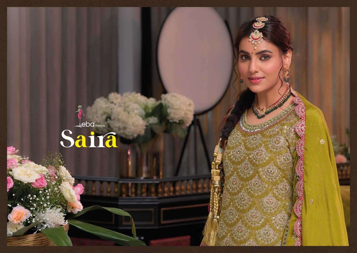 ZAVERI PRESENTS TWISHA VOL-2 EMBROIDERY HEAVY CHINON READYMADE 3PCS DRESS CATALOG WHOLESALER AND EXPORTER 