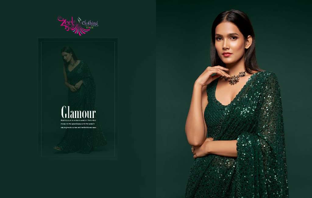 Zeel Clothing Presents Starlit Saree Vol-1 Wholesale Function Wear Sarees Catalog Wholesaler And Exporter 