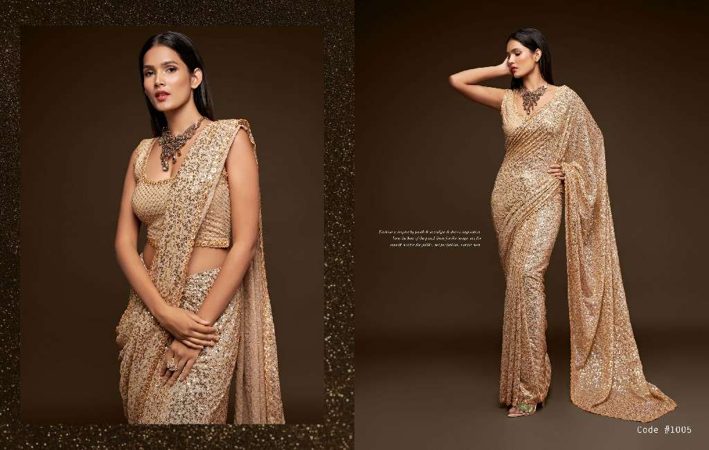 Zeel Clothing Presents Starlit Saree Vol-1 Wholesale Function Wear Sarees Catalog Wholesaler And Exporter 