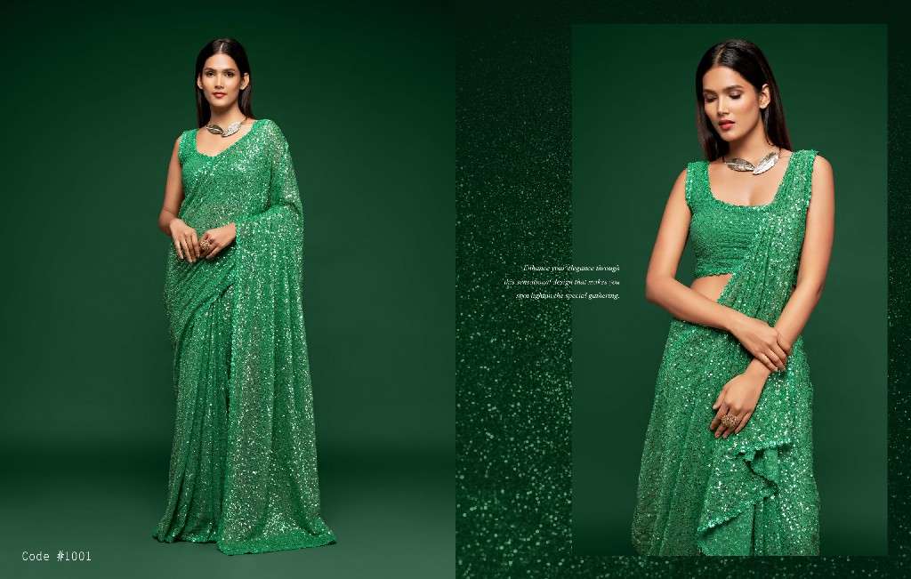 Zeel Clothing Presents Starlit Saree Vol-1 Wholesale Function Wear Sarees Catalog Wholesaler And Exporter 