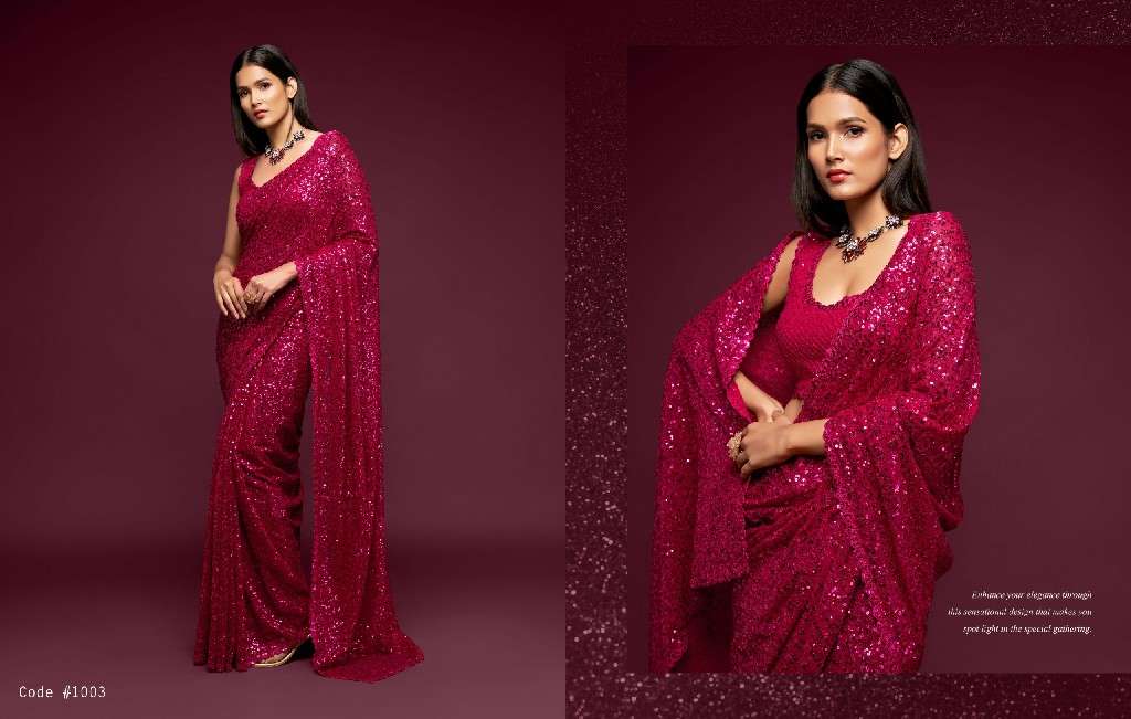 Zeel Clothing Presents Starlit Saree Vol-1 Wholesale Function Wear Sarees Catalog Wholesaler And Exporter 