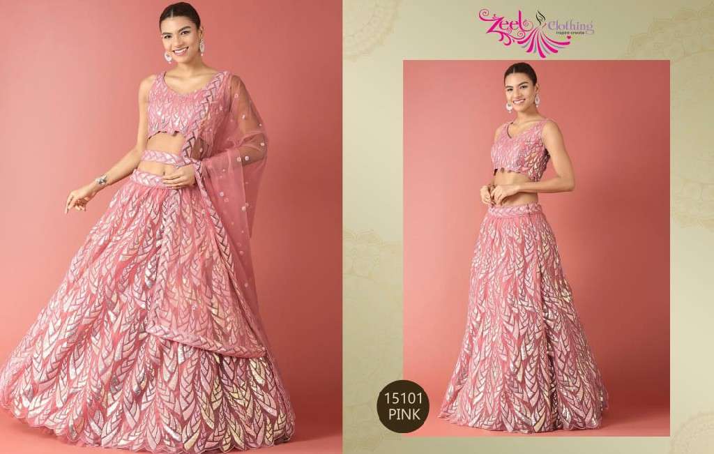 Zeel Clothing Vol-24 Wholesale Soft Net Designer Lehengas Choli Catalog Wholesaler And Exporter 