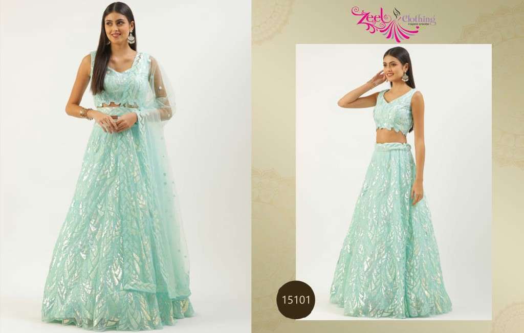 Zeel Clothing Vol-24 Wholesale Soft Net Designer Lehengas Choli Catalog Wholesaler And Exporter 