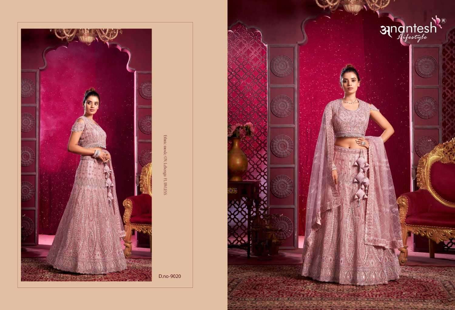 ANANTESH LIFESTYLE PRESENTS BRIDLE COUTURE VOL-4 ZARKANS MIRROR FULL STITCH BRIDAL CHANIYA CHOLI CATALOG WHOLESALER AND EXPORTER IN SURAT