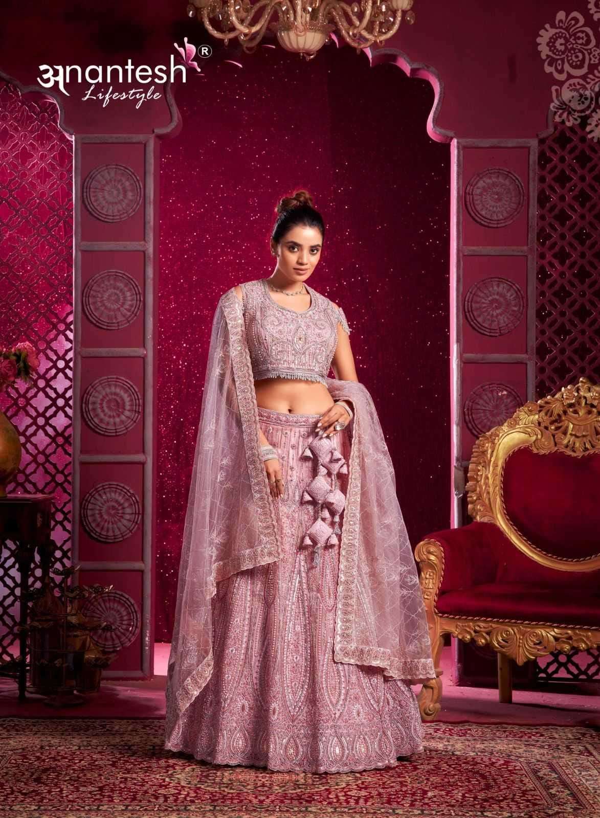 ANANTESH LIFESTYLE PRESENTS BRIDLE COUTURE VOL-4 ZARKANS MIRROR FULL STITCH BRIDAL CHANIYA CHOLI CATALOG WHOLESALER AND EXPORTER IN SURAT