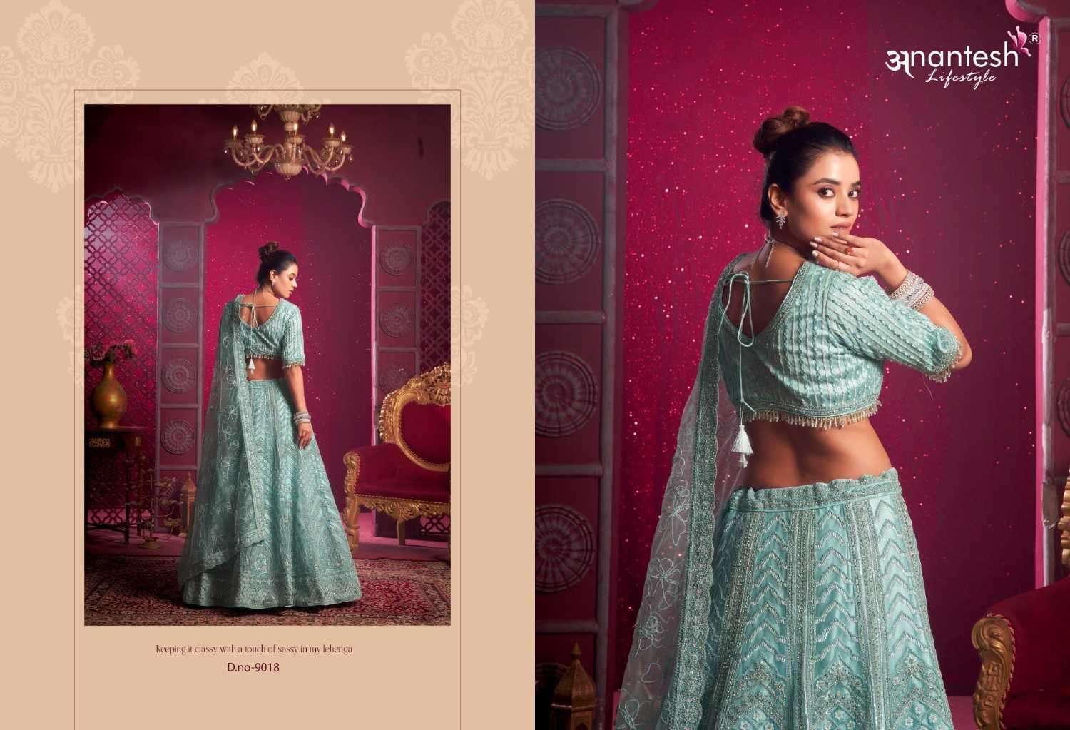 ANANTESH LIFESTYLE PRESENTS BRIDLE COUTURE VOL-4 ZARKANS MIRROR FULL STITCH BRIDAL CHANIYA CHOLI CATALOG WHOLESALER AND EXPORTER IN SURAT