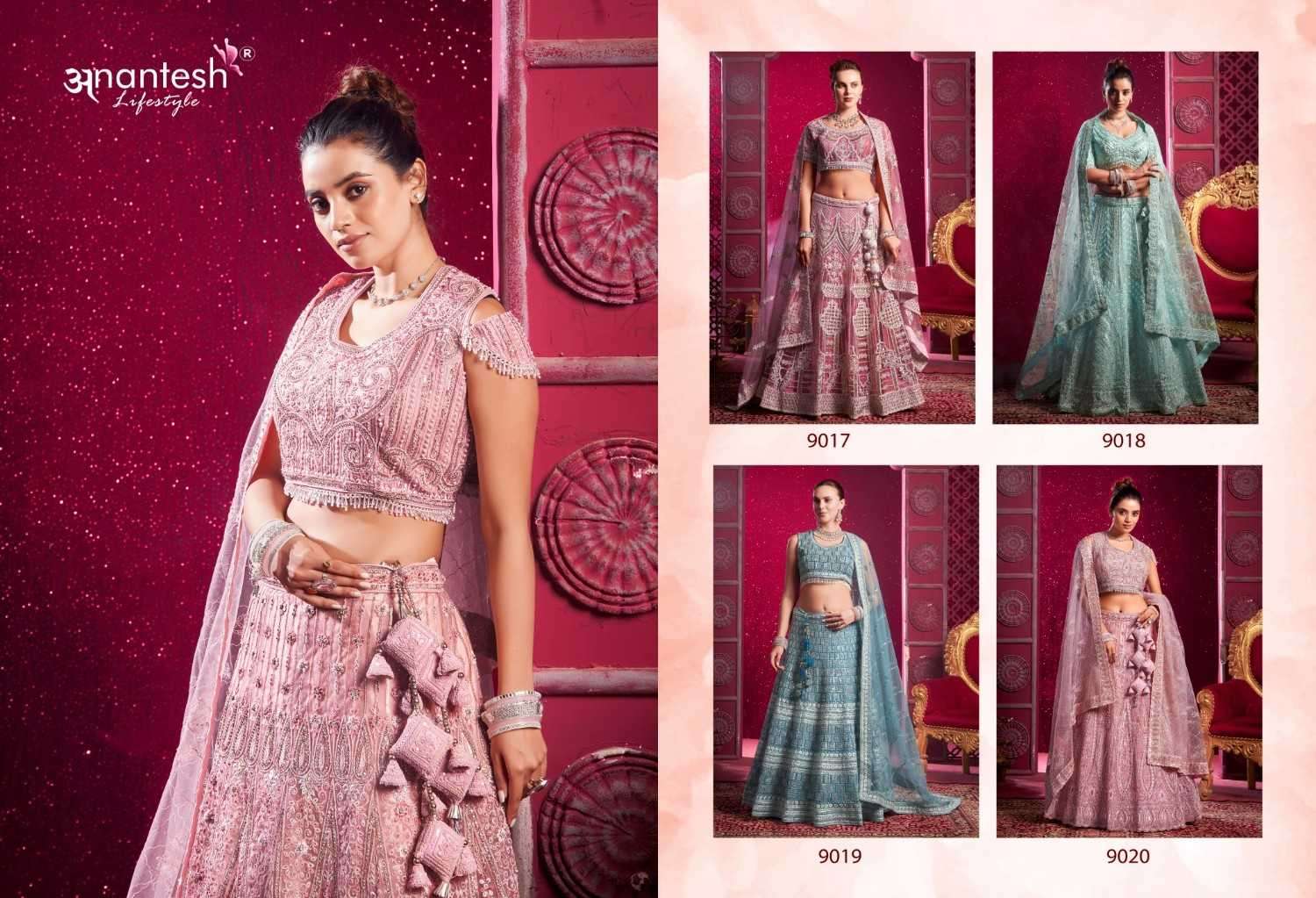 ANANTESH LIFESTYLE PRESENTS BRIDLE COUTURE VOL-4 ZARKANS MIRROR FULL STITCH BRIDAL CHANIYA CHOLI CATALOG WHOLESALER AND EXPORTER IN SURAT