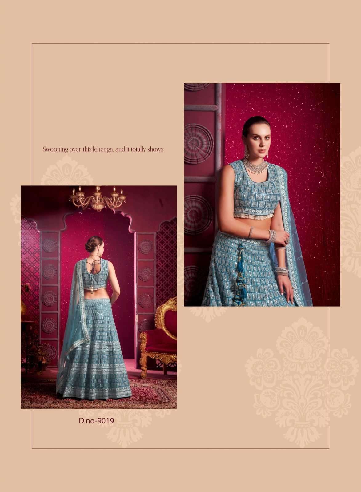 ANANTESH LIFESTYLE PRESENTS BRIDLE COUTURE VOL-4 ZARKANS MIRROR FULL STITCH BRIDAL CHANIYA CHOLI CATALOG WHOLESALER AND EXPORTER IN SURAT