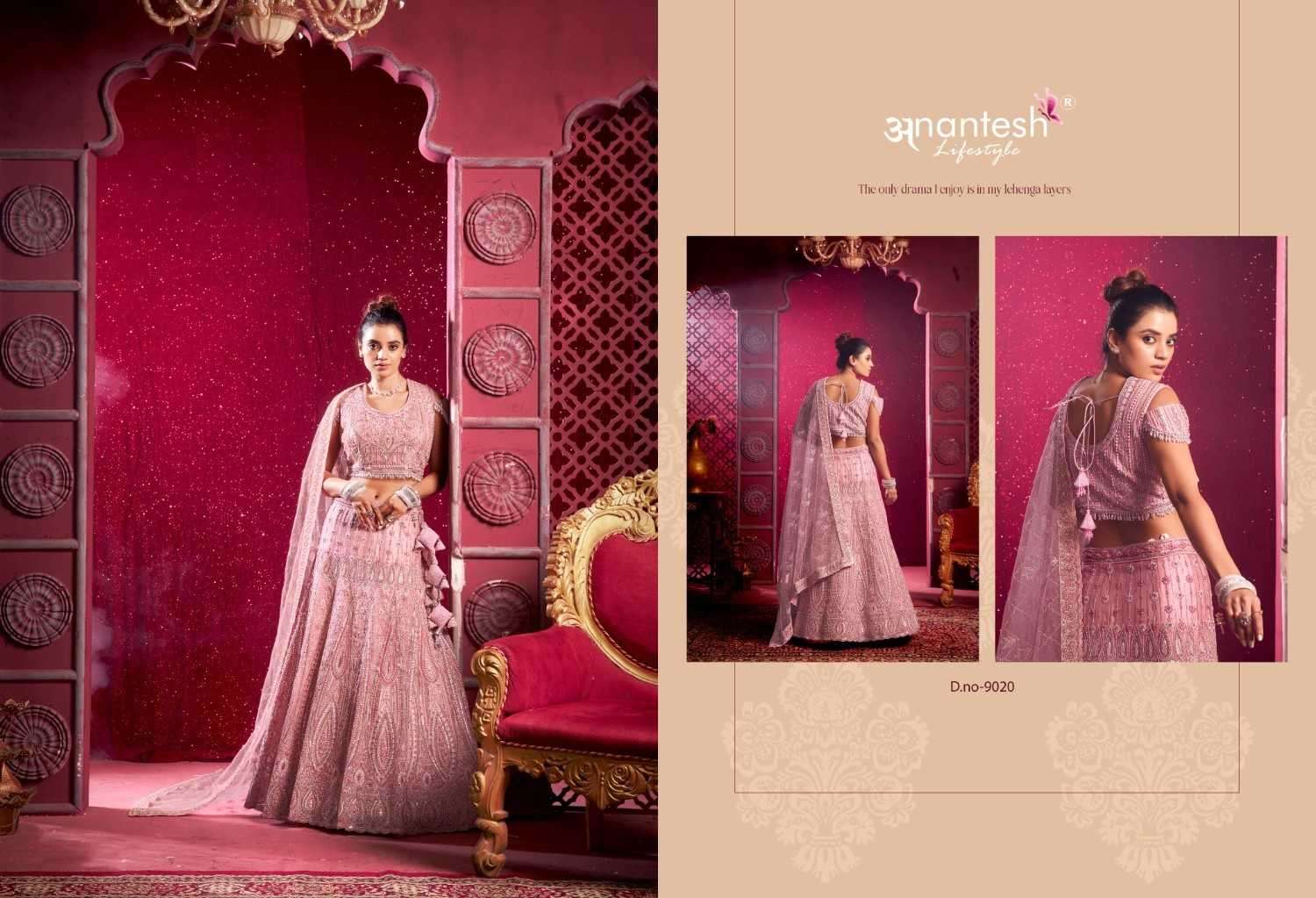 ANANTESH LIFESTYLE PRESENTS BRIDLE COUTURE VOL-4 ZARKANS MIRROR FULL STITCH BRIDAL CHANIYA CHOLI CATALOG WHOLESALER AND EXPORTER IN SURAT