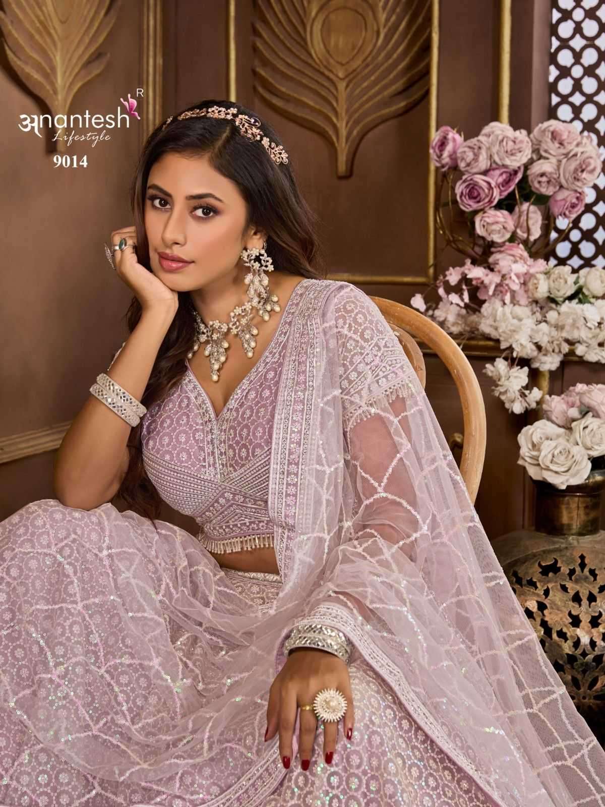 ANANTESH LIFESTYLE PRESENTS BRIDLE COUTURE VOL-5 ZARKANS MIRROR FULL STITCH BRIDAL CHANIYA CHOLI CATALOG WHOLESALER AND EXPORTER IN SURAT