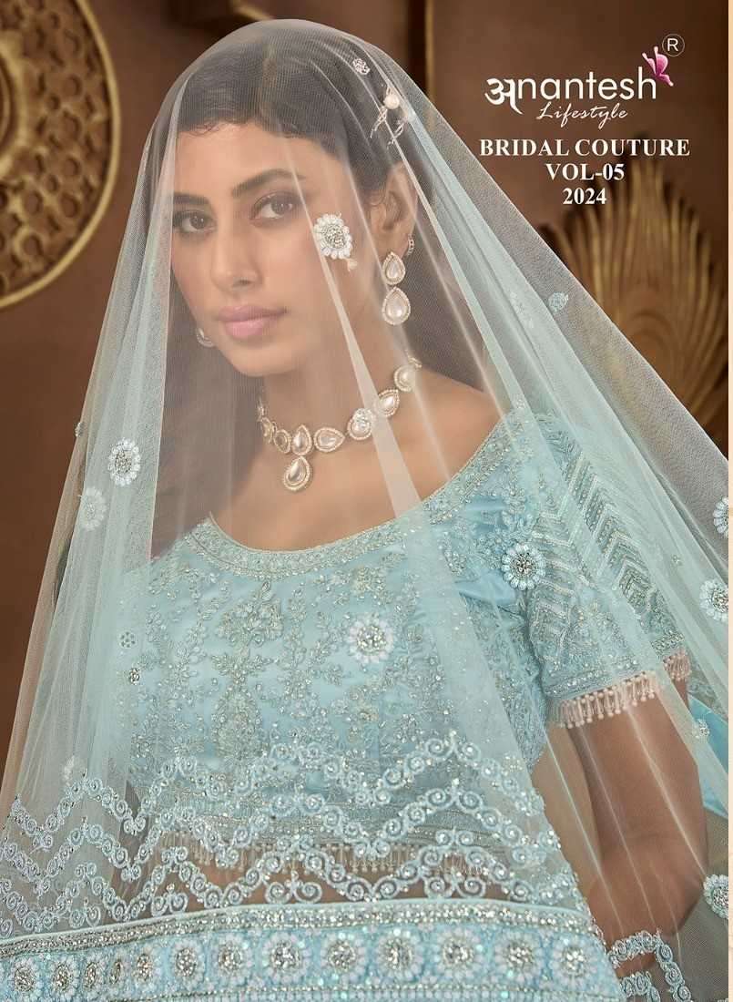 ANANTESH LIFESTYLE PRESENTS BRIDLE COUTURE VOL-5 ZARKANS MIRROR FULL STITCH BRIDAL CHANIYA CHOLI CATALOG WHOLESALER AND EXPORTER IN SURAT