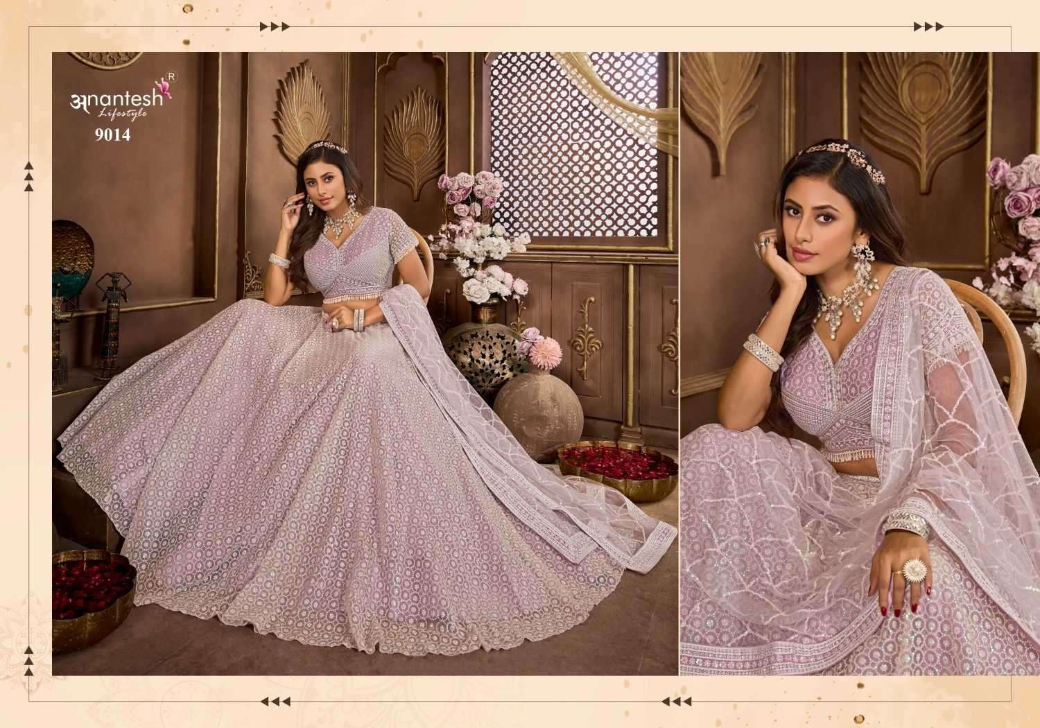 ANANTESH LIFESTYLE PRESENTS BRIDLE COUTURE VOL-5 ZARKANS MIRROR FULL STITCH BRIDAL CHANIYA CHOLI CATALOG WHOLESALER AND EXPORTER IN SURAT