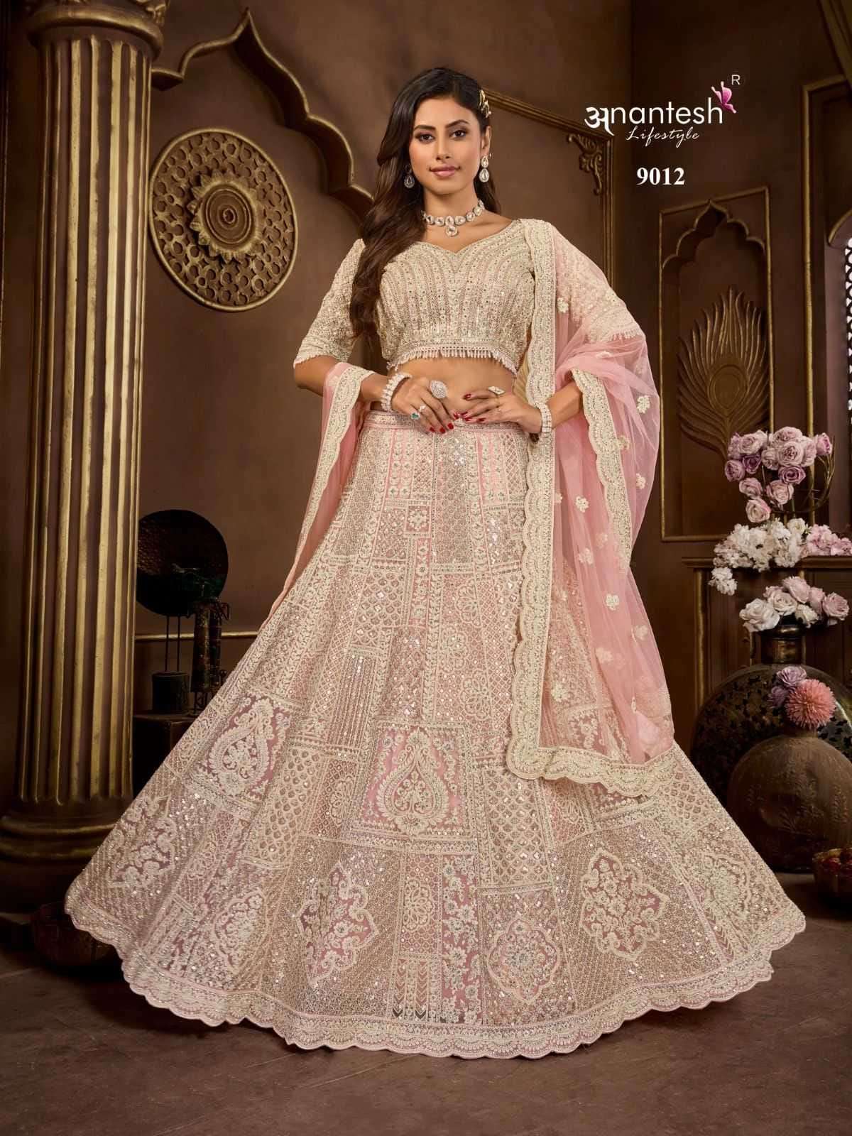 ANANTESH LIFESTYLE PRESENTS BRIDLE COUTURE VOL-5 ZARKANS MIRROR FULL STITCH BRIDAL CHANIYA CHOLI CATALOG WHOLESALER AND EXPORTER IN SURAT