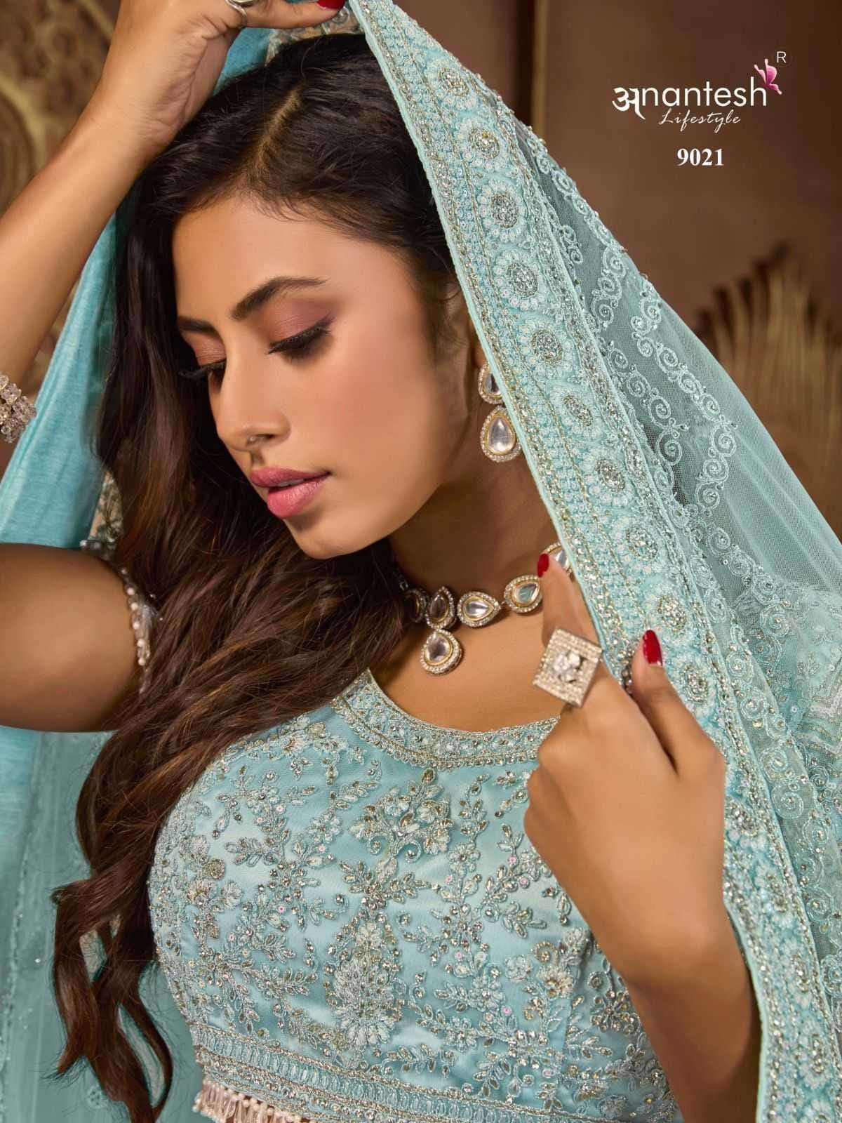 ANANTESH LIFESTYLE PRESENTS BRIDLE COUTURE VOL-5 ZARKANS MIRROR FULL STITCH BRIDAL CHANIYA CHOLI CATALOG WHOLESALER AND EXPORTER IN SURAT