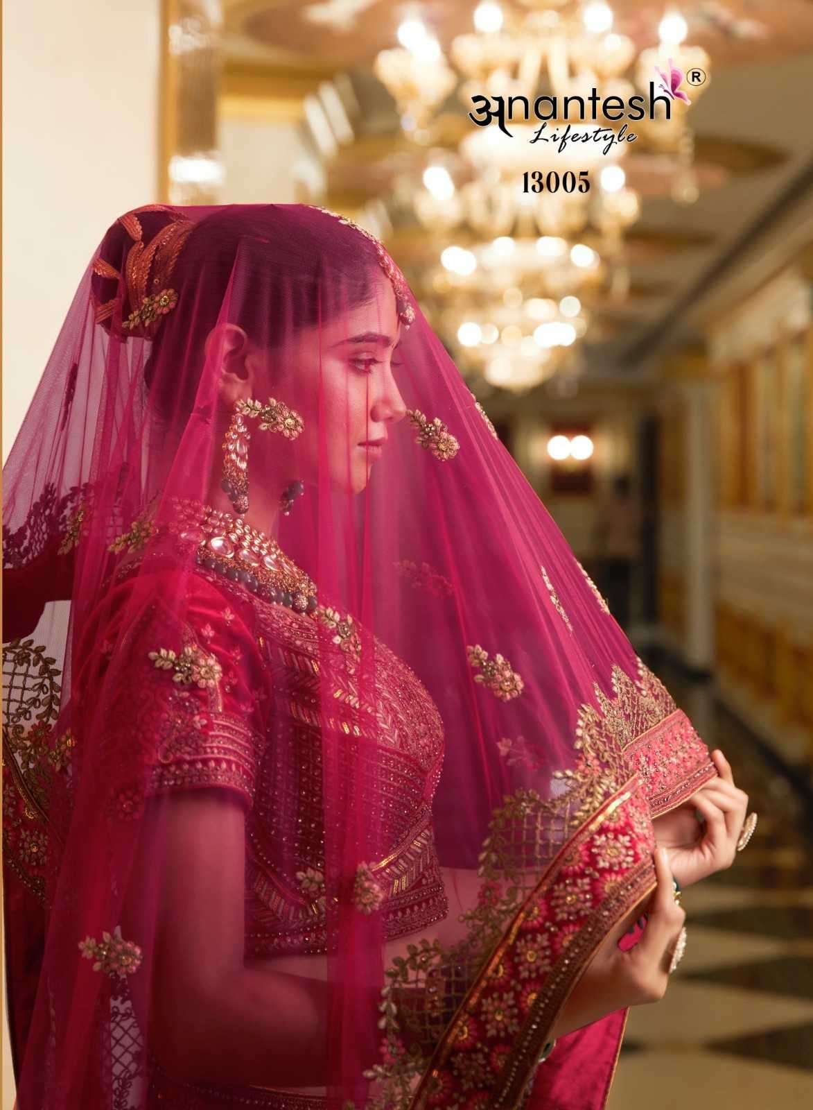 ANANTESH LIFESTYLE PRESENTS WEDDING BRIDE VOL-2 MIRROR WORK READYMADE VELVET CHANIYA CHOLI CATALOG WHOLESALER 
