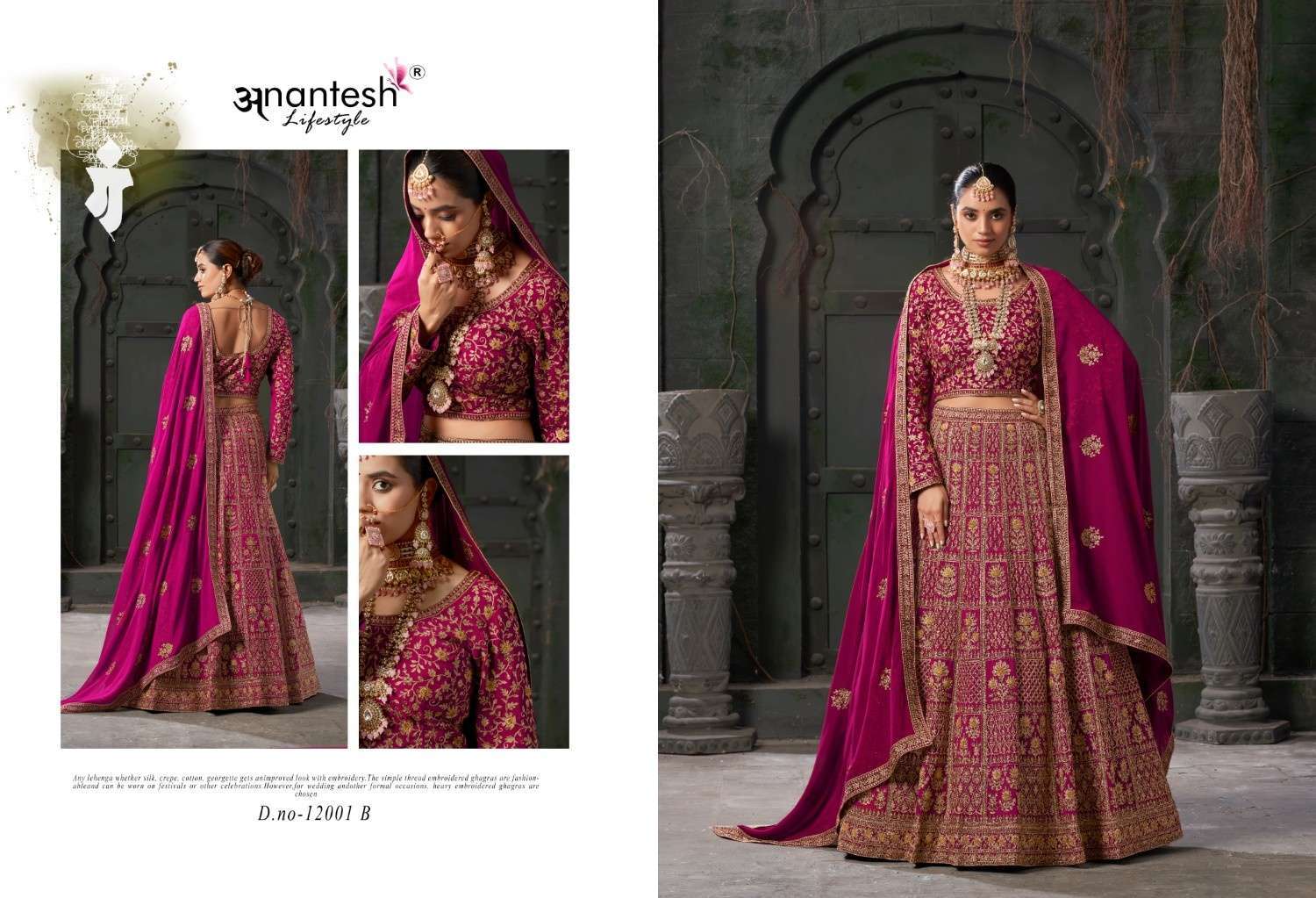 ANANTESH PRESENTS NIKAAH THE WEDDING VIBES VOL-1 FULL STITCH LEHENGA FOR WOMEN WEDDING CATALOG WHOLESALER AND EXPORTER IN SURAT