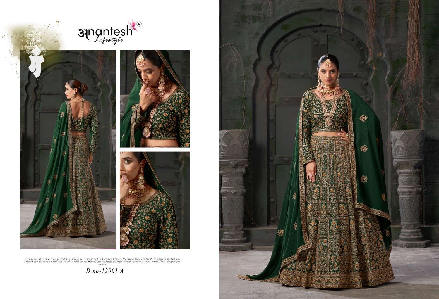 ANANTESH PRESENTS NIKAAH THE WEDDING VIBES VOL-1 FULL STITCH LEHENGA FOR WOMEN WEDDING CATALOG WHOLESALER AND EXPORTER IN SURAT