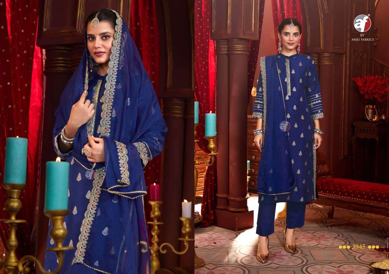 ANJU FAB PRESENTS BANDHAN VOL-4 DOLA SILK JACQUARD READYMADE 3PCS DRESS CATALOG WHOLESLAER AND EXPORTER 