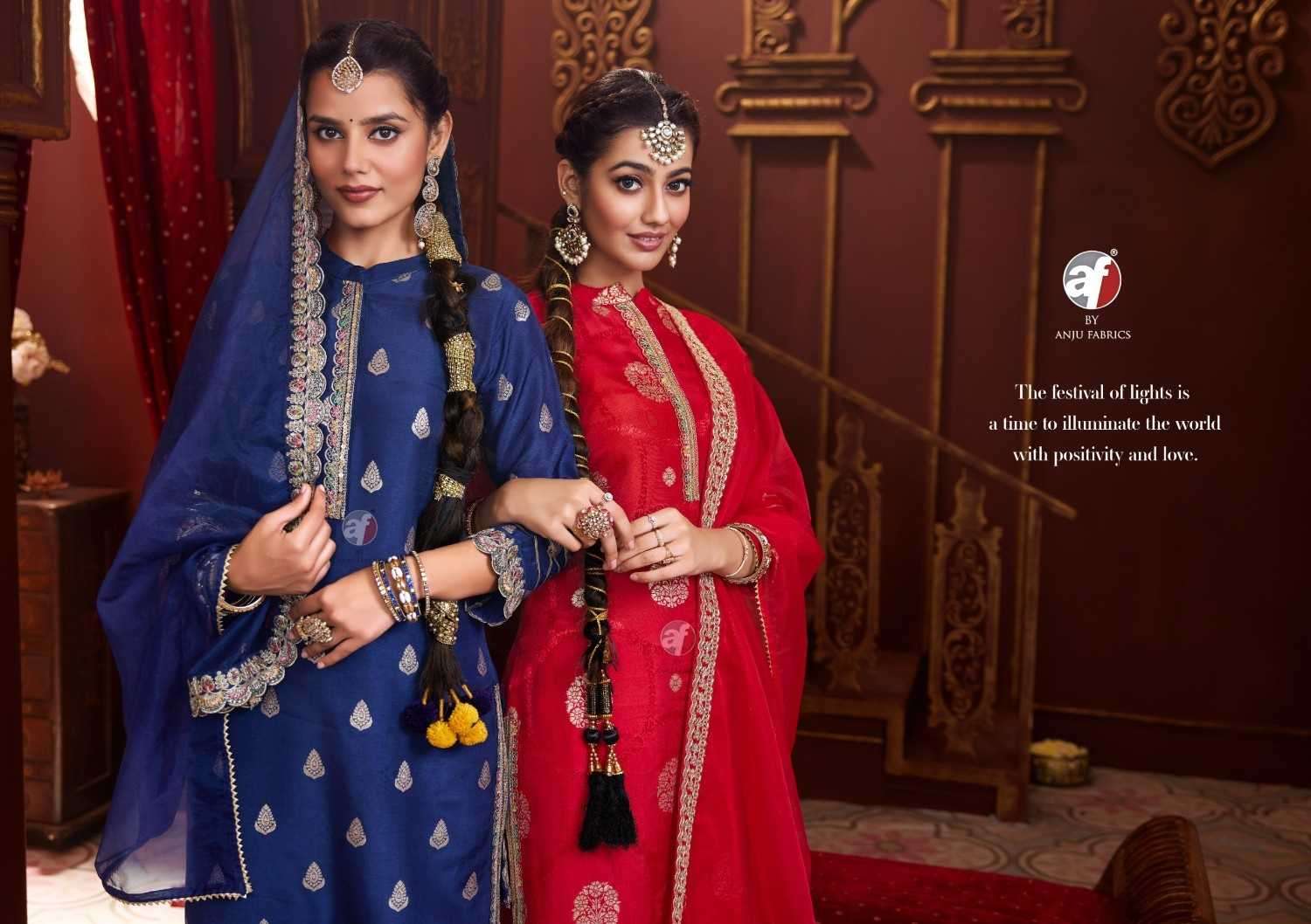 ANJU FAB PRESENTS BANDHAN VOL-4 DOLA SILK JACQUARD READYMADE 3PCS DRESS CATALOG WHOLESLAER AND EXPORTER 