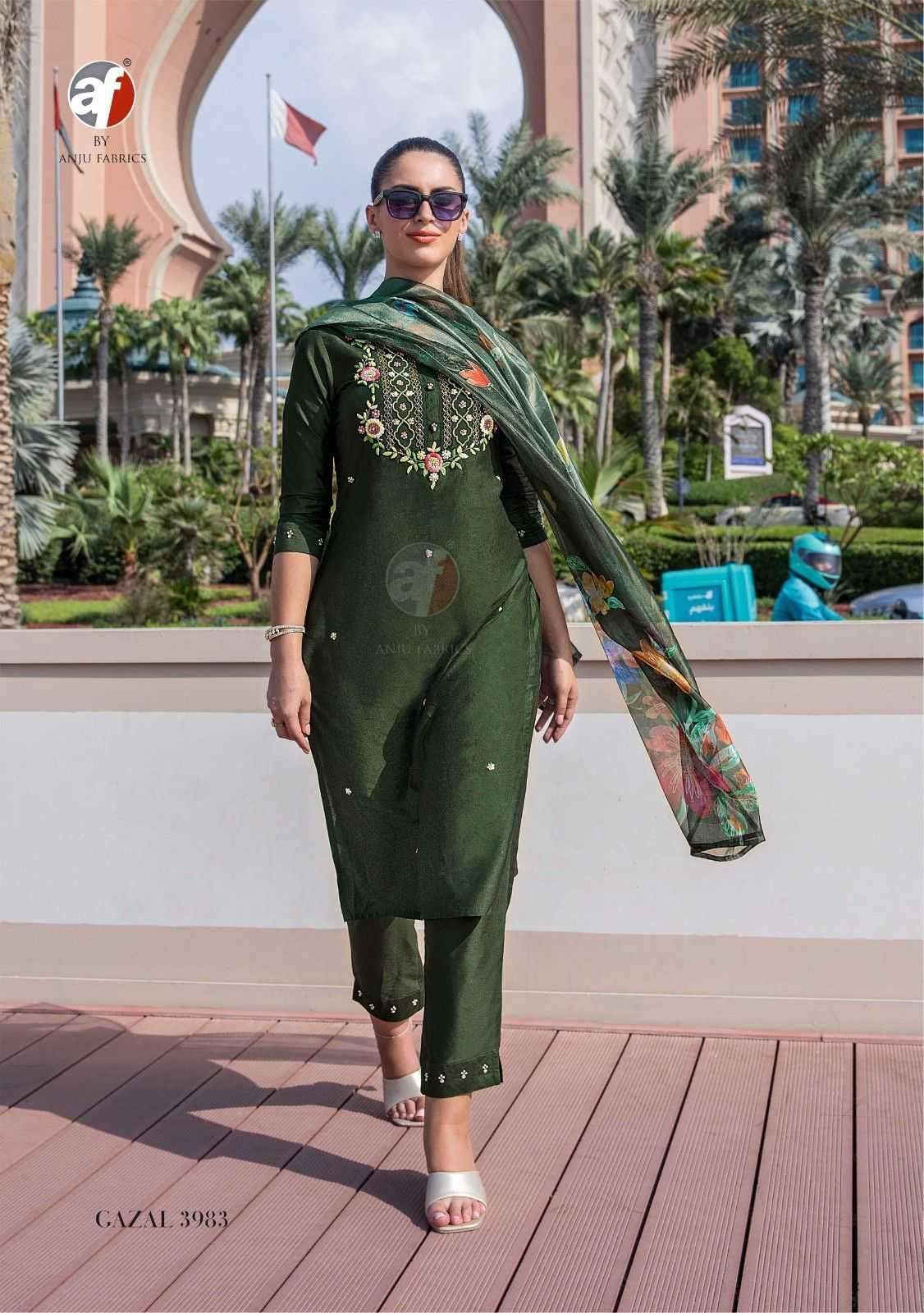 ANJU FAB PRESENTS GAZAL VOL-5 VISCOSE NYLON READYMADE PLUS SIZE KURTIS CATALOG WHOLESALER AND EXPORTER 