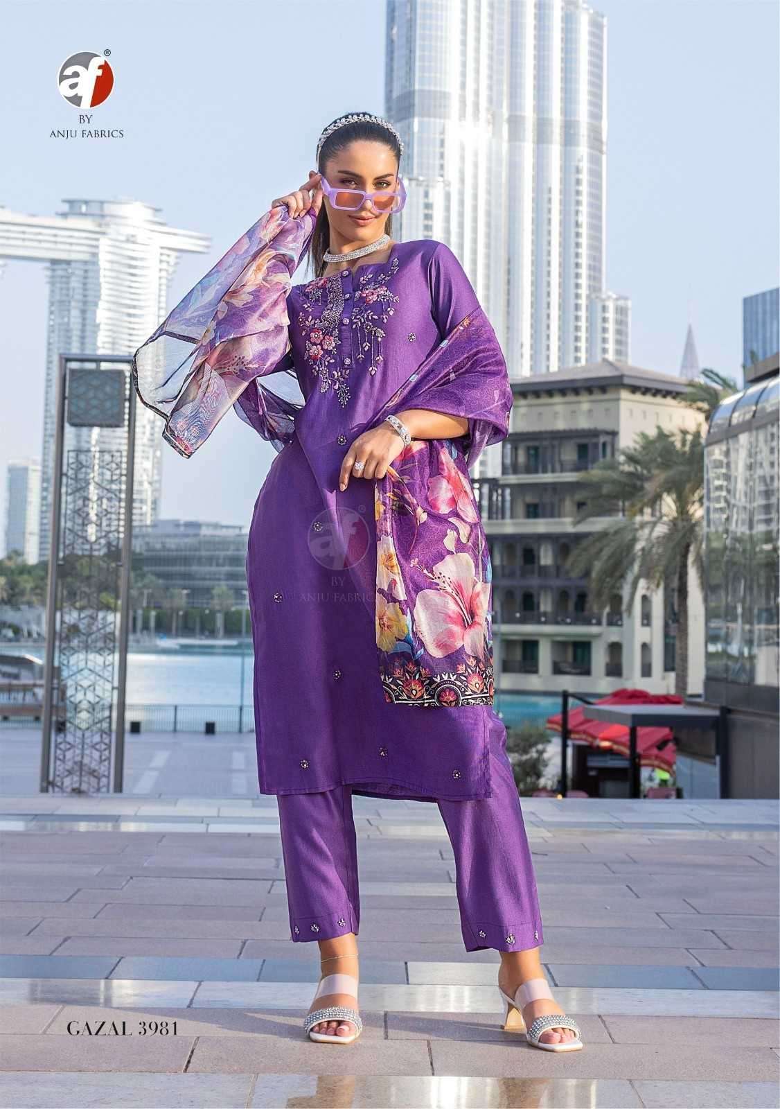ANJU FAB PRESENTS GAZAL VOL-5 VISCOSE NYLON READYMADE PLUS SIZE KURTIS CATALOG WHOLESALER AND EXPORTER 