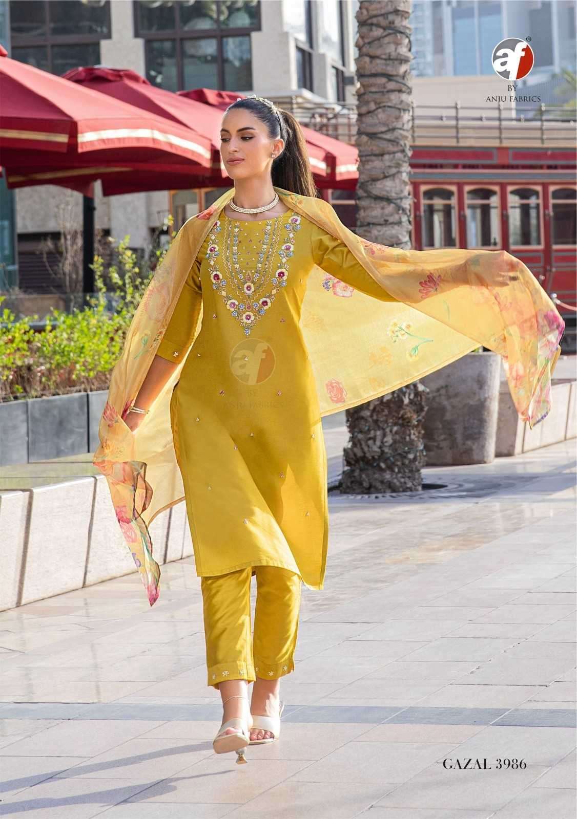 ANJU FAB PRESENTS GAZAL VOL-5 VISCOSE NYLON READYMADE PLUS SIZE KURTIS CATALOG WHOLESALER AND EXPORTER 