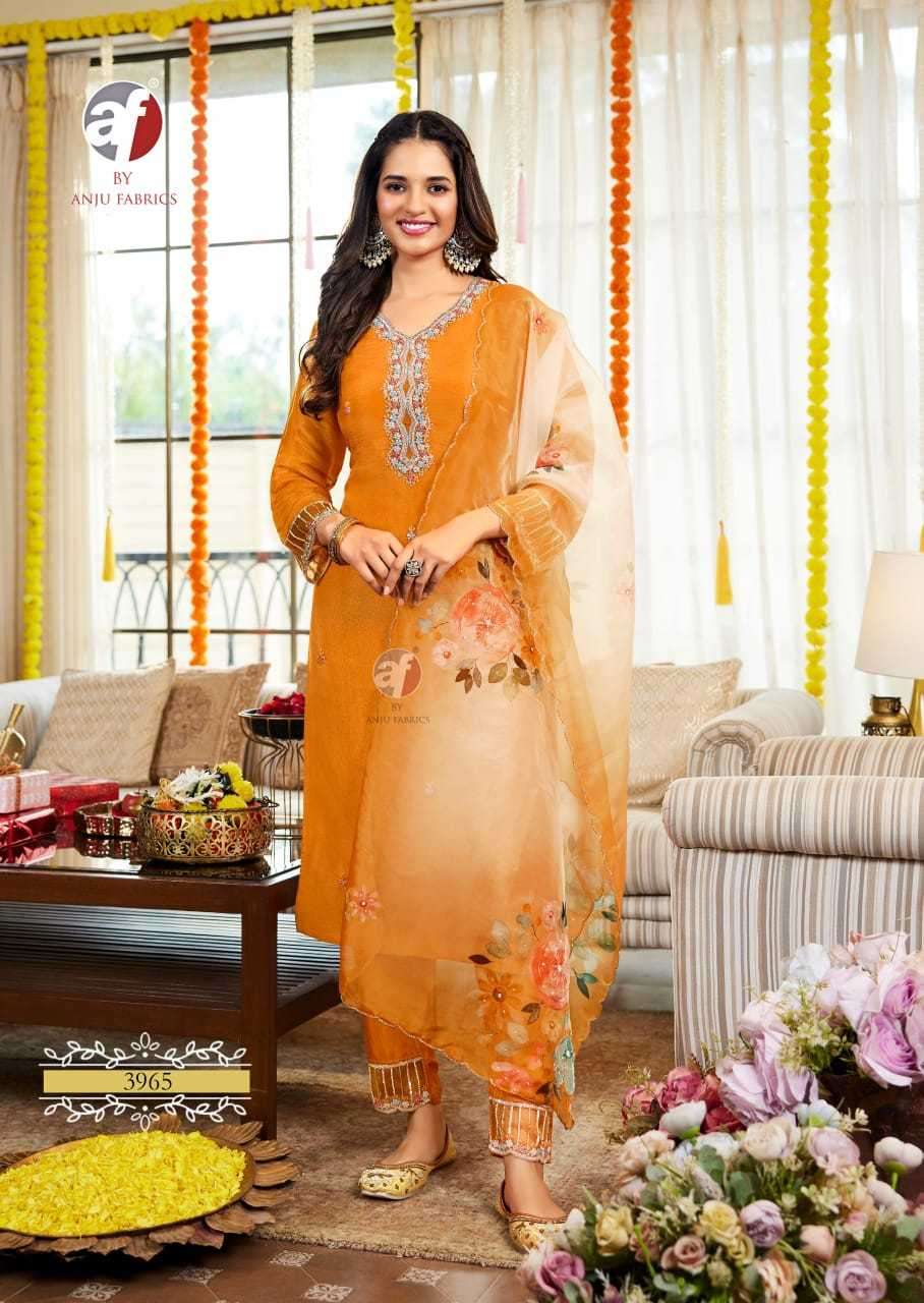 ANJU FAB PRESENTS SAHELI  TISSUE SHIMMER READYMADE TRENDY SALWAR SUITS CATALOG WHOLESALER AND EXPORTER 