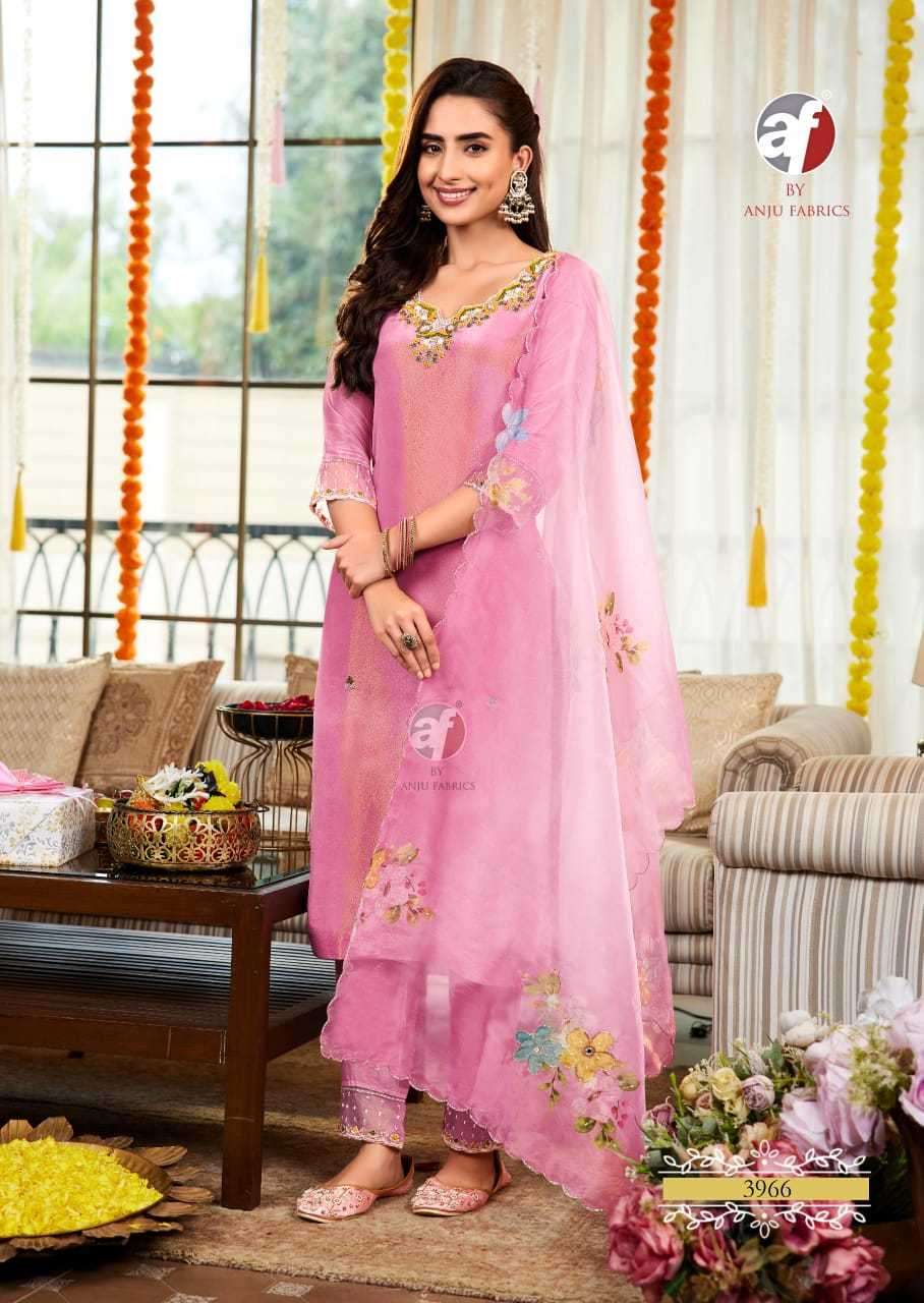ANJU FAB PRESENTS SAHELI  TISSUE SHIMMER READYMADE TRENDY SALWAR SUITS CATALOG WHOLESALER AND EXPORTER 