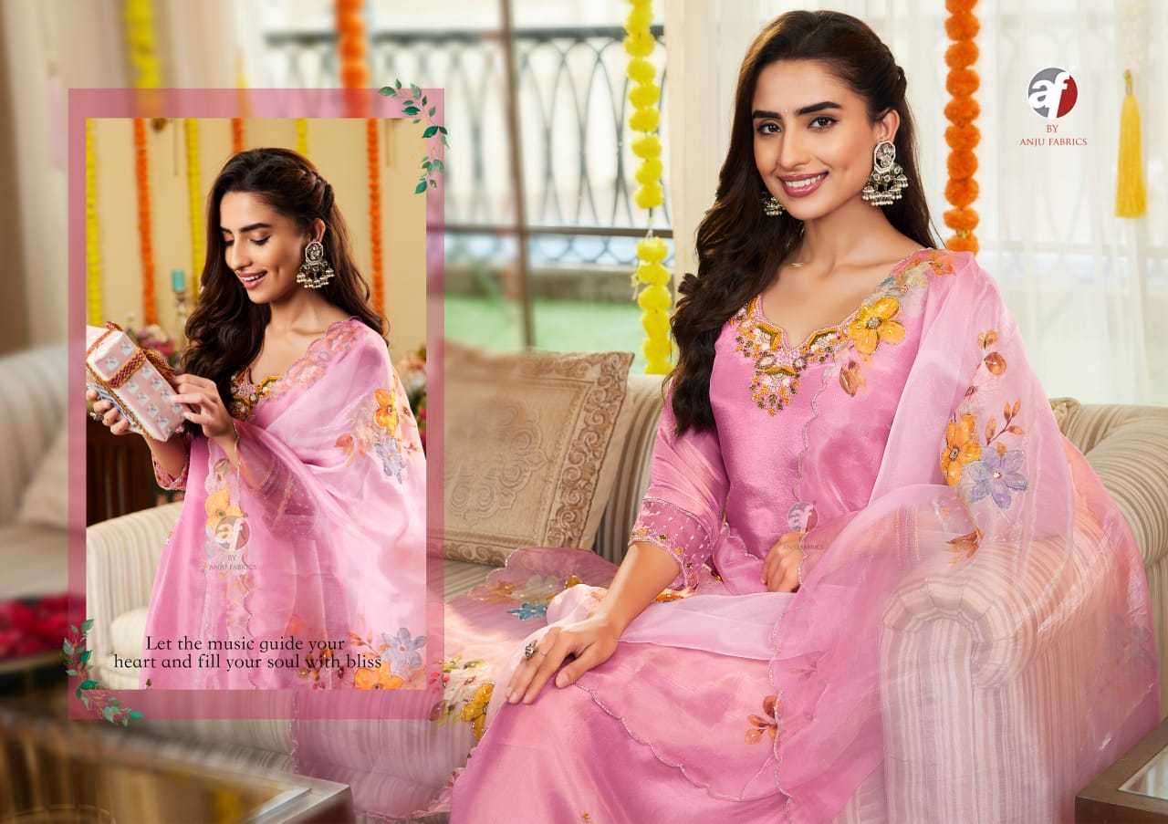 ANJU FAB PRESENTS SAHELI  TISSUE SHIMMER READYMADE TRENDY SALWAR SUITS CATALOG WHOLESALER AND EXPORTER 