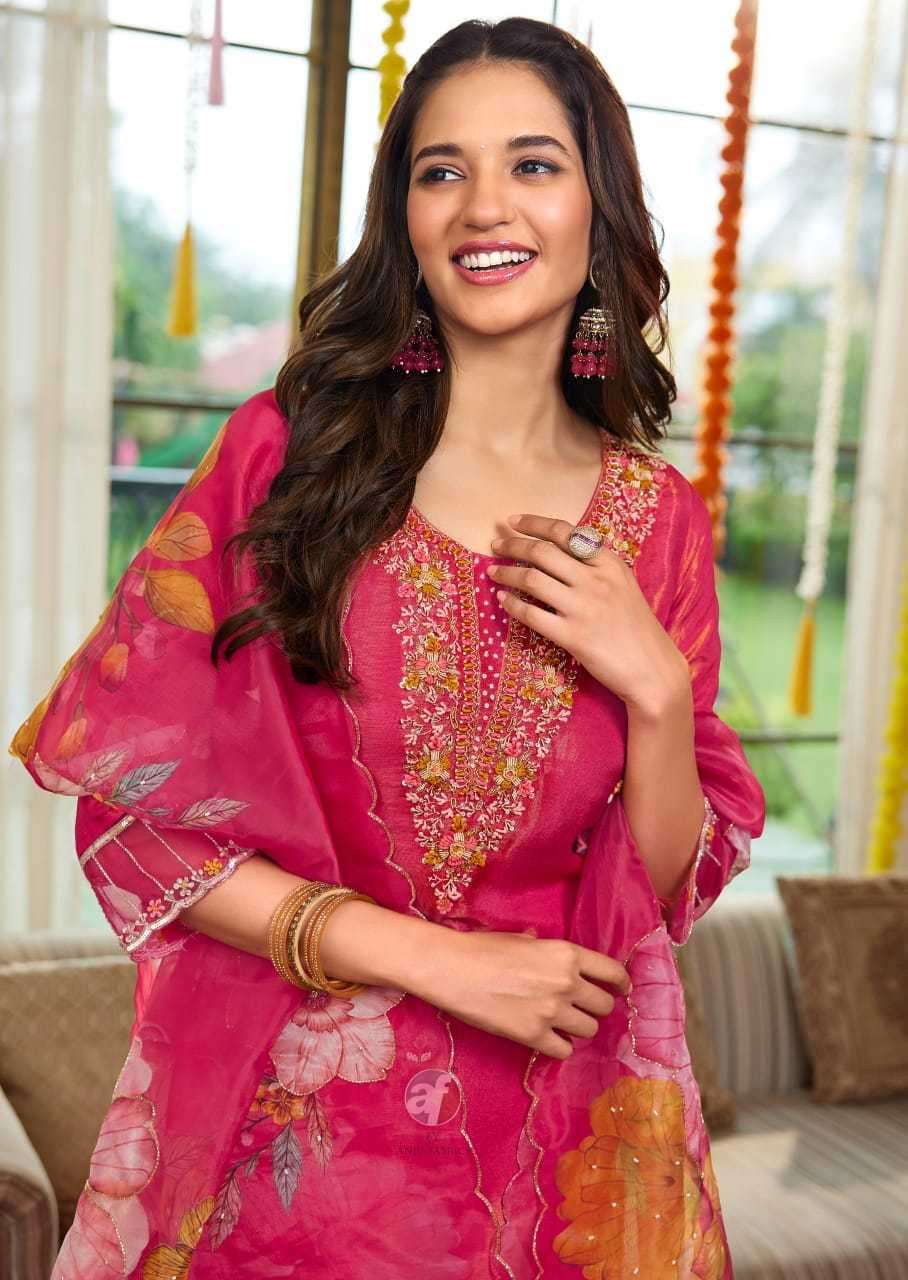 ANJU FAB PRESENTS SAHELI  TISSUE SHIMMER READYMADE TRENDY SALWAR SUITS CATALOG WHOLESALER AND EXPORTER 